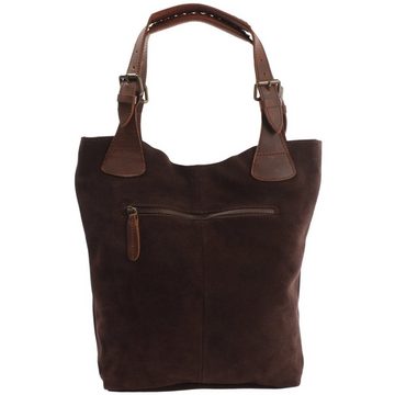 LECONI Henkeltasche Handtasche Damentasche Veloursleder Leder LE0033