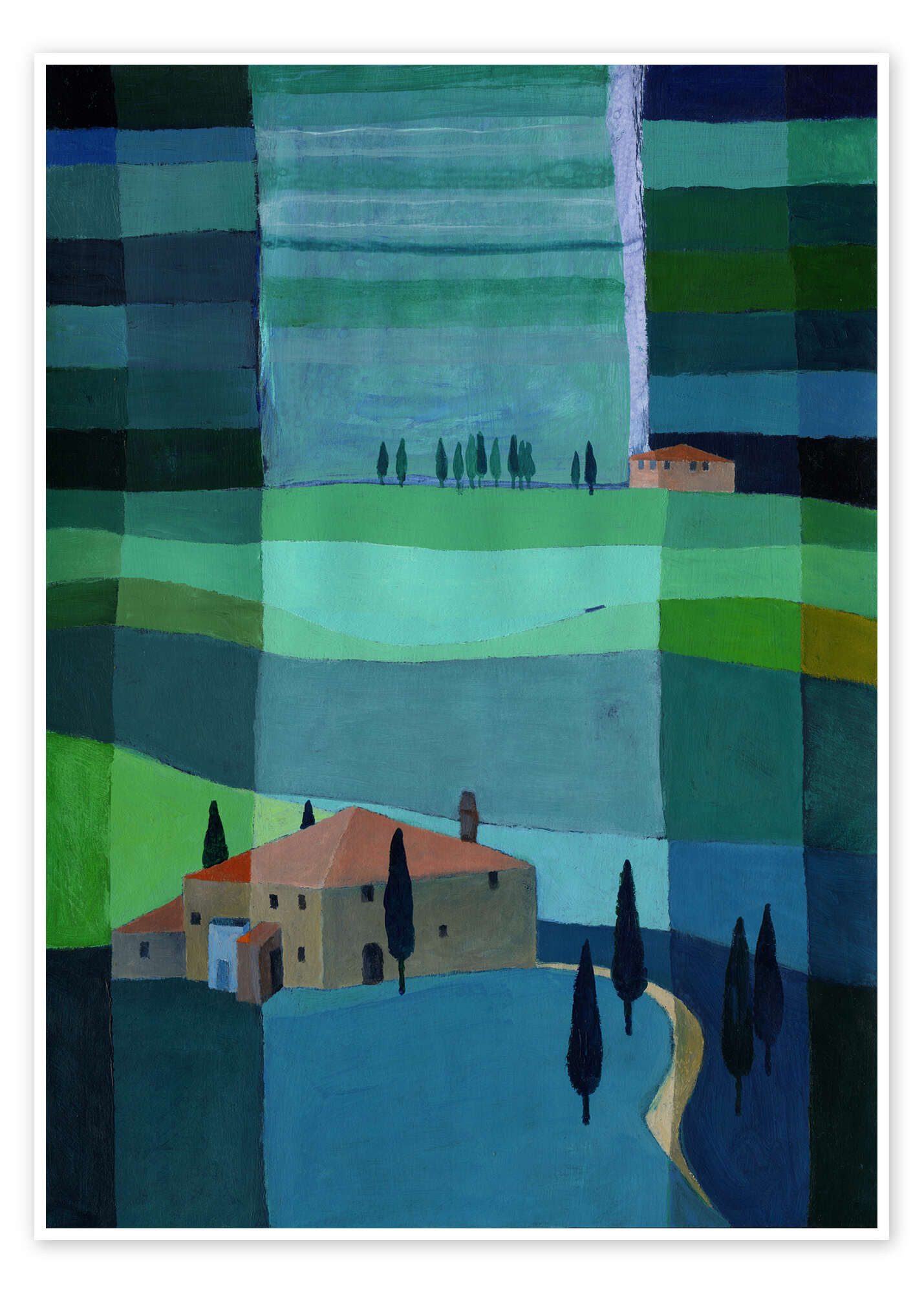 Posterlounge Wandbild Toskana bei Nacht, Eugen Stross, erhältlich als Poster, Leinwandbild, Wandsticker oder Acrylglasbild