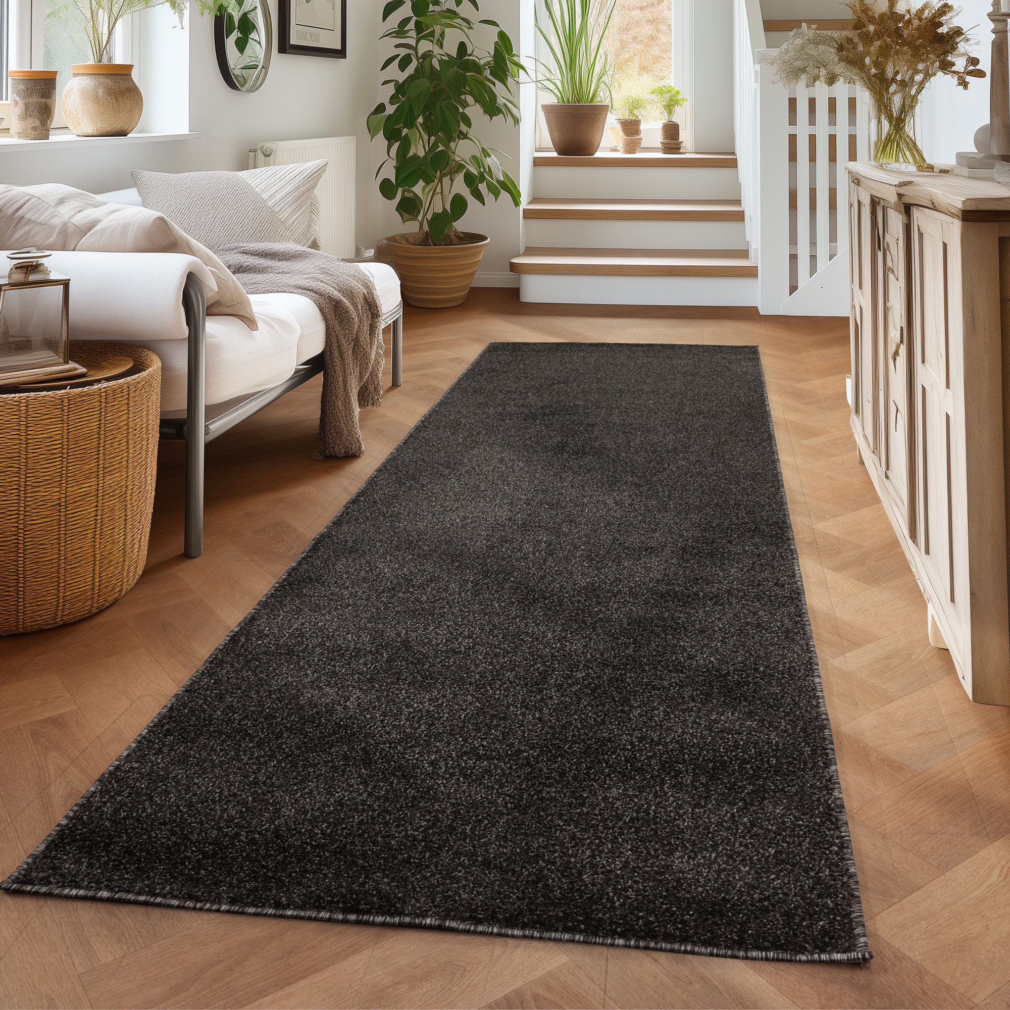 Carpettex Veloursteppich Unicolor - Einfarbig, Läufer, Höhe: 11 mm, Einfarb günstig online kaufen