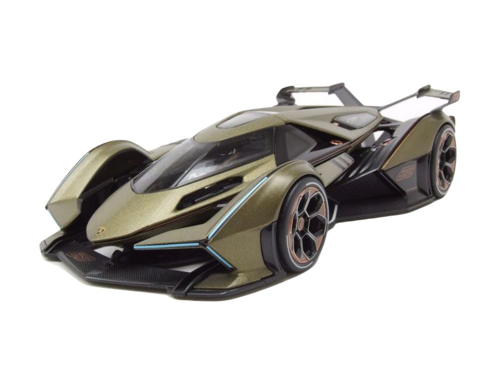 Maisto® Modellauto Lamborghini V12 Vision Gran Turismo matt grün, Maßstab 1:18