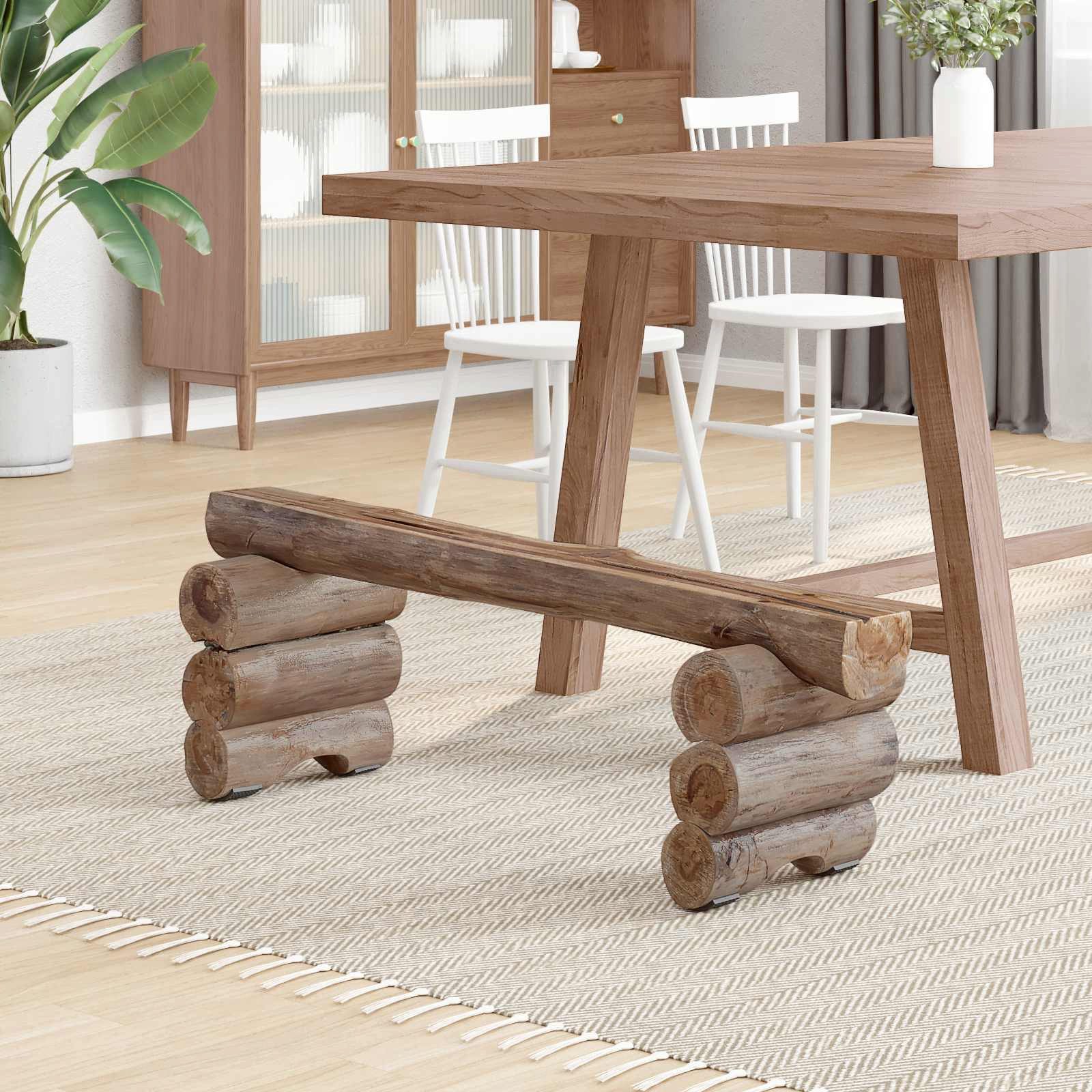vidaXL Sitzbank Bank Natur 110 x 30 x 34 cm Massivholz (1-St)