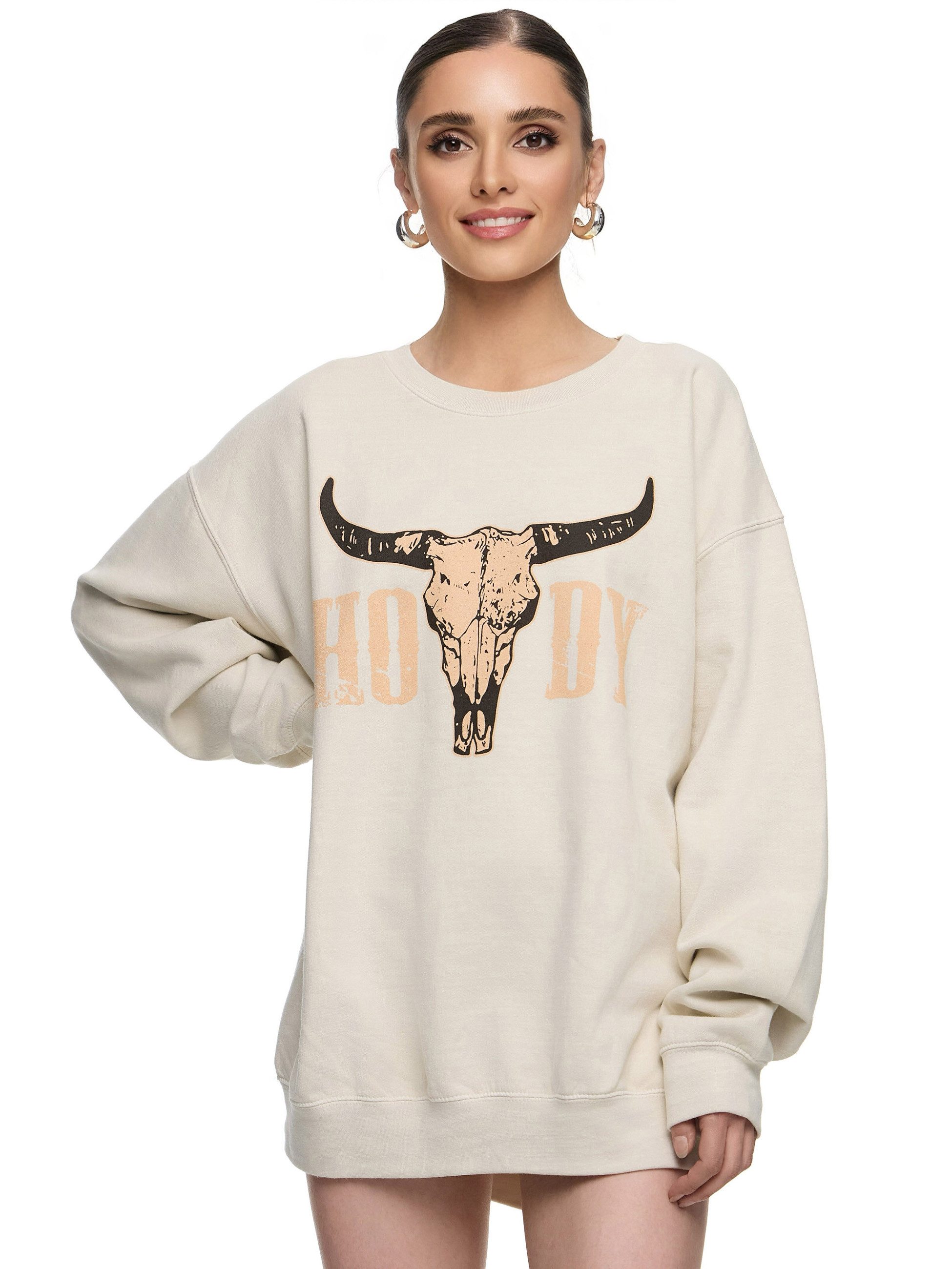 Worldclassca Sweatshirt Worldclassca Oversized Sweatshirt Print günstig online kaufen