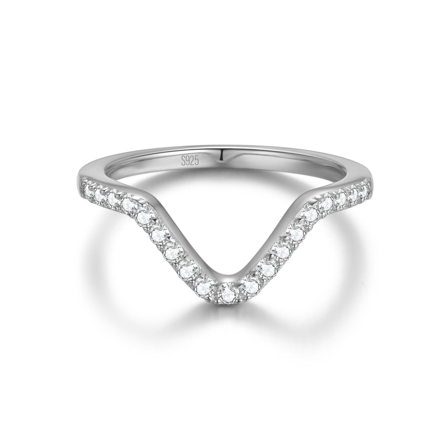 Lisandra Scott Silberring V-Form Ring aus 925 Sterlingsilber mit funkelnden günstig online kaufen