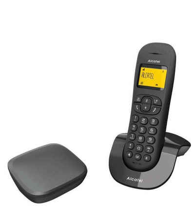 Alcatel Alcatel C250 Invisibase Schnurlostelefon mit Lautsprecher Schwarz Festnetztelefon