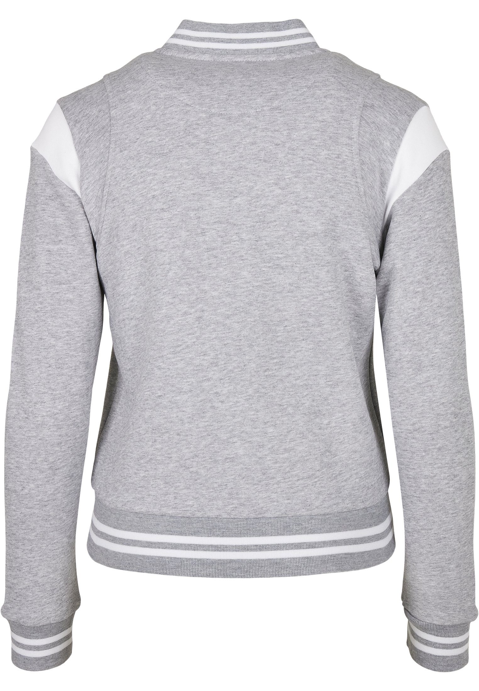 Inset Organic grey/white Jacket Ladies (1-St) Damen CLASSICS College Sweat Collegejacke URBAN