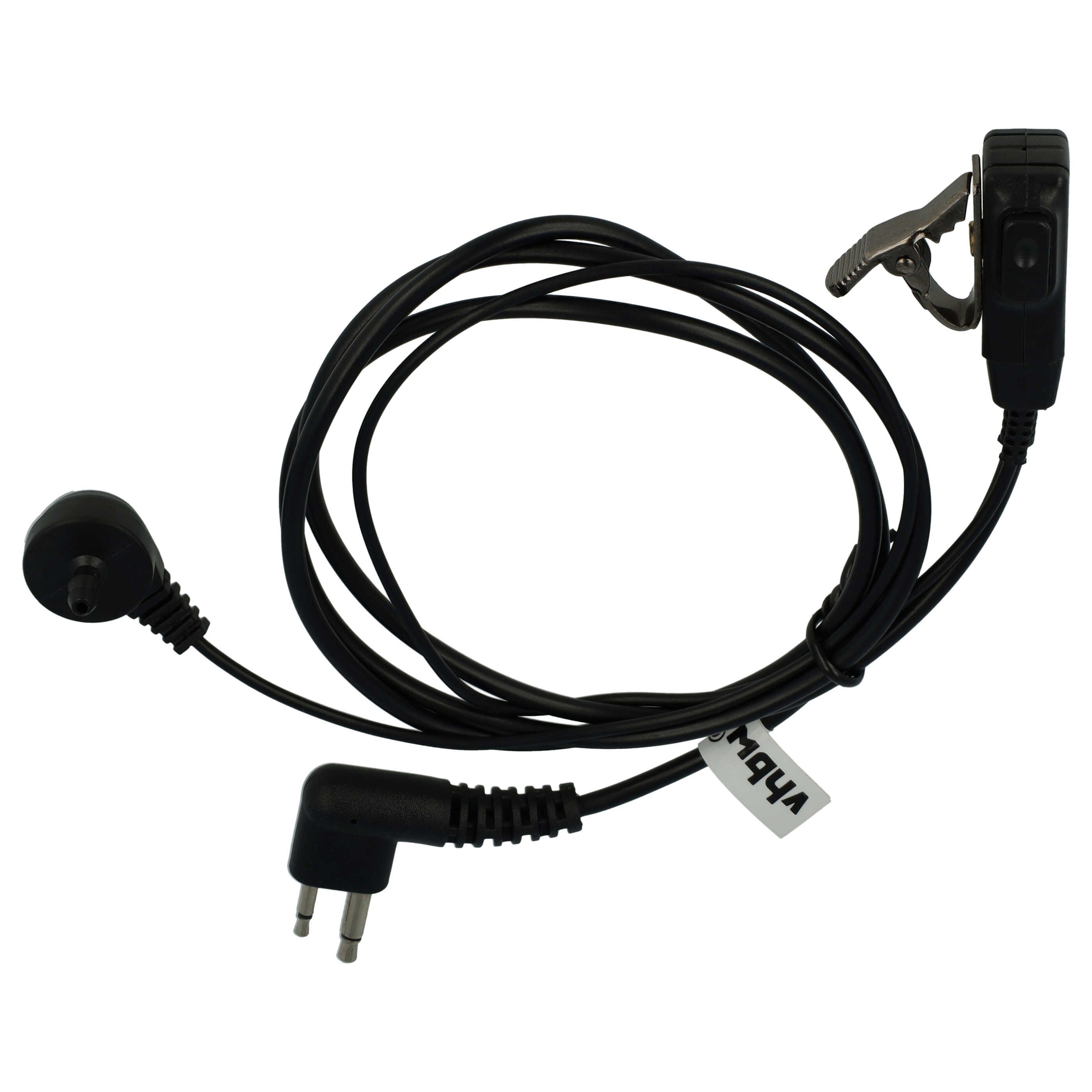 vhbw passend für Motorola GP88, GP300, GP73, GP600, GP68, CP040 Funkgerät Headset – Bild 4 von 5