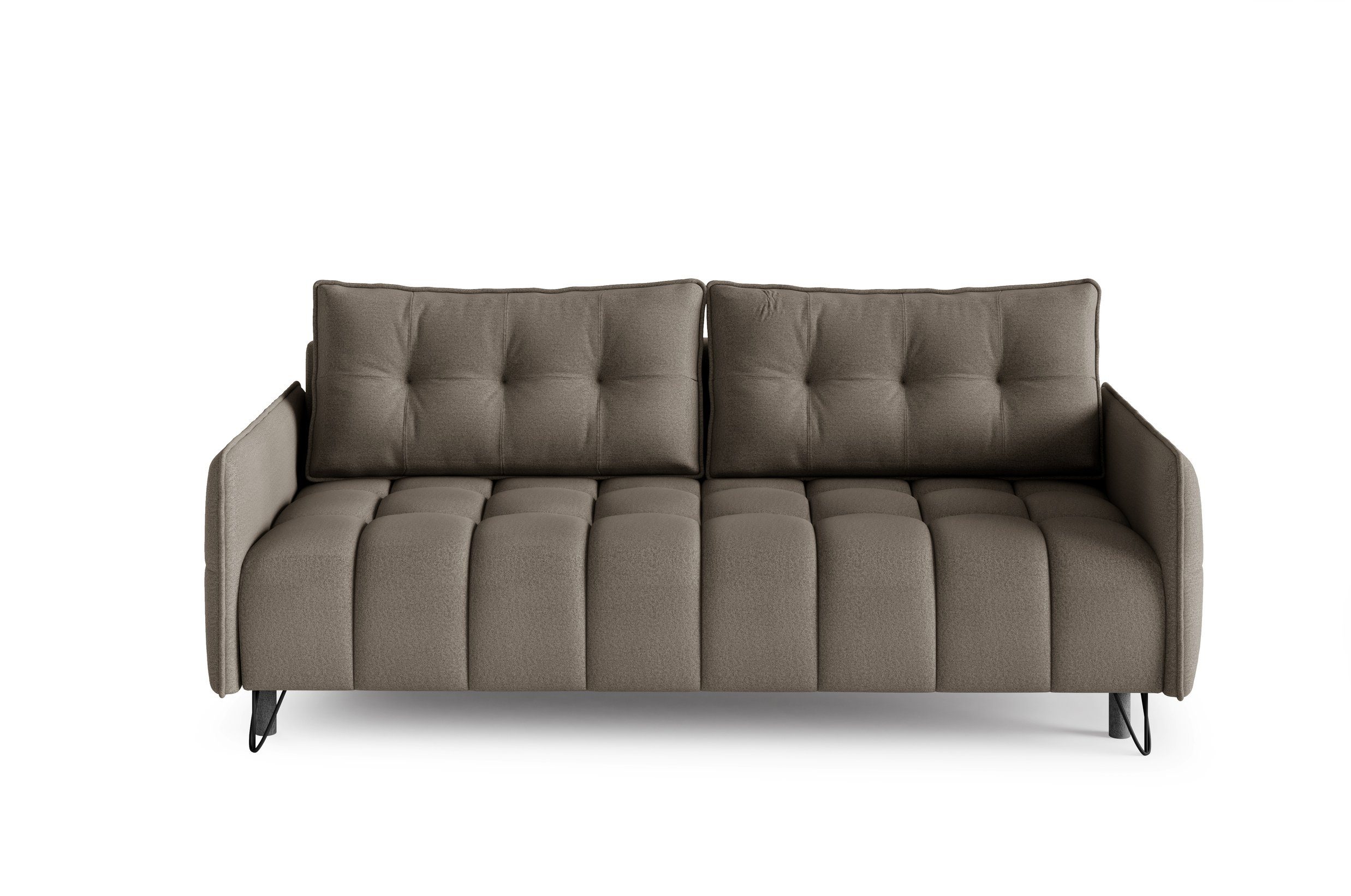 MOEBLO Bettkasten und cm, PLUM, mit für Braun Sofagarnitur Couch Schlafsofa mit Schlaffunktion Wohnzimmer Sofa - Polstersofa 05) 218x95x104 (BxHxT): Wohnlandschaft (Element Bettfunktion