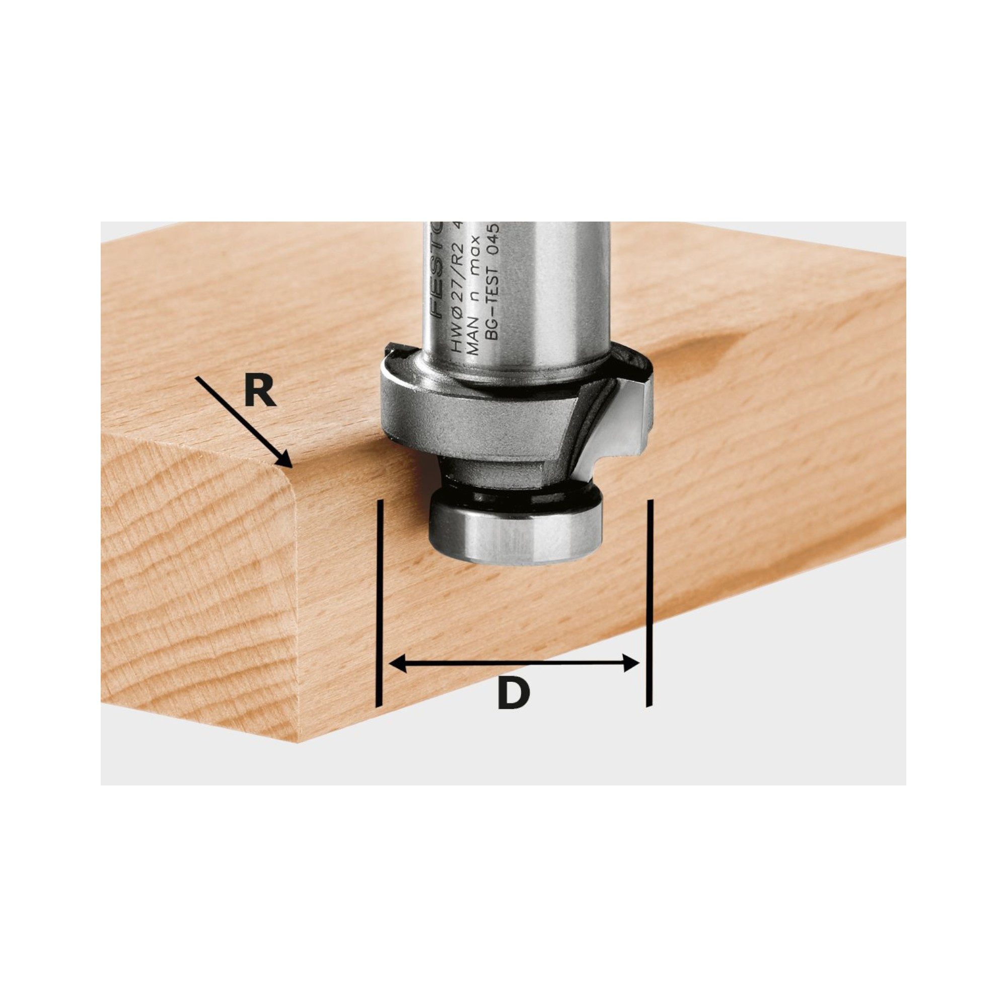 FESTOOL Abrundfräser HW R4-OFK 500 Abrundfräser 27,0 x 4,0 mm (490094) für OFK 500