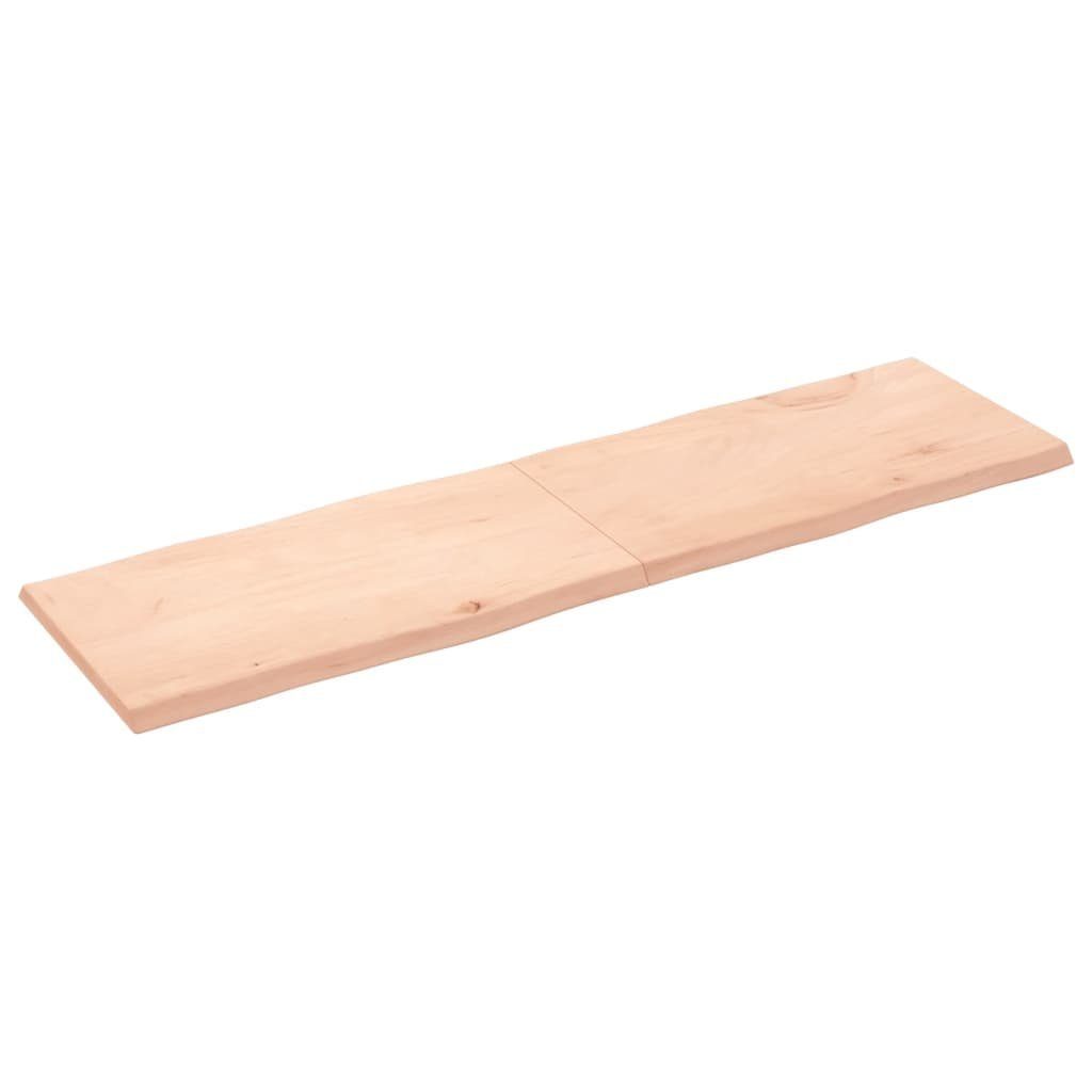 furnicato Tischplatte 180x50x(2-4) cm Baumkante Massivholz Unbehandelt St) (1