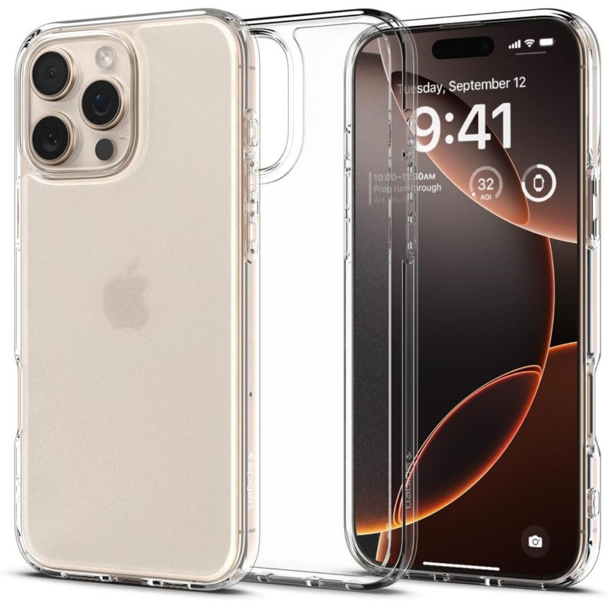 Spigen Handyhülle Ultra Hybrid Transparent Kompatibel mit iPhone 16 Pro Max 6,9, Militärstandard getestet für zuverlässigen Schutz bei Stürzen