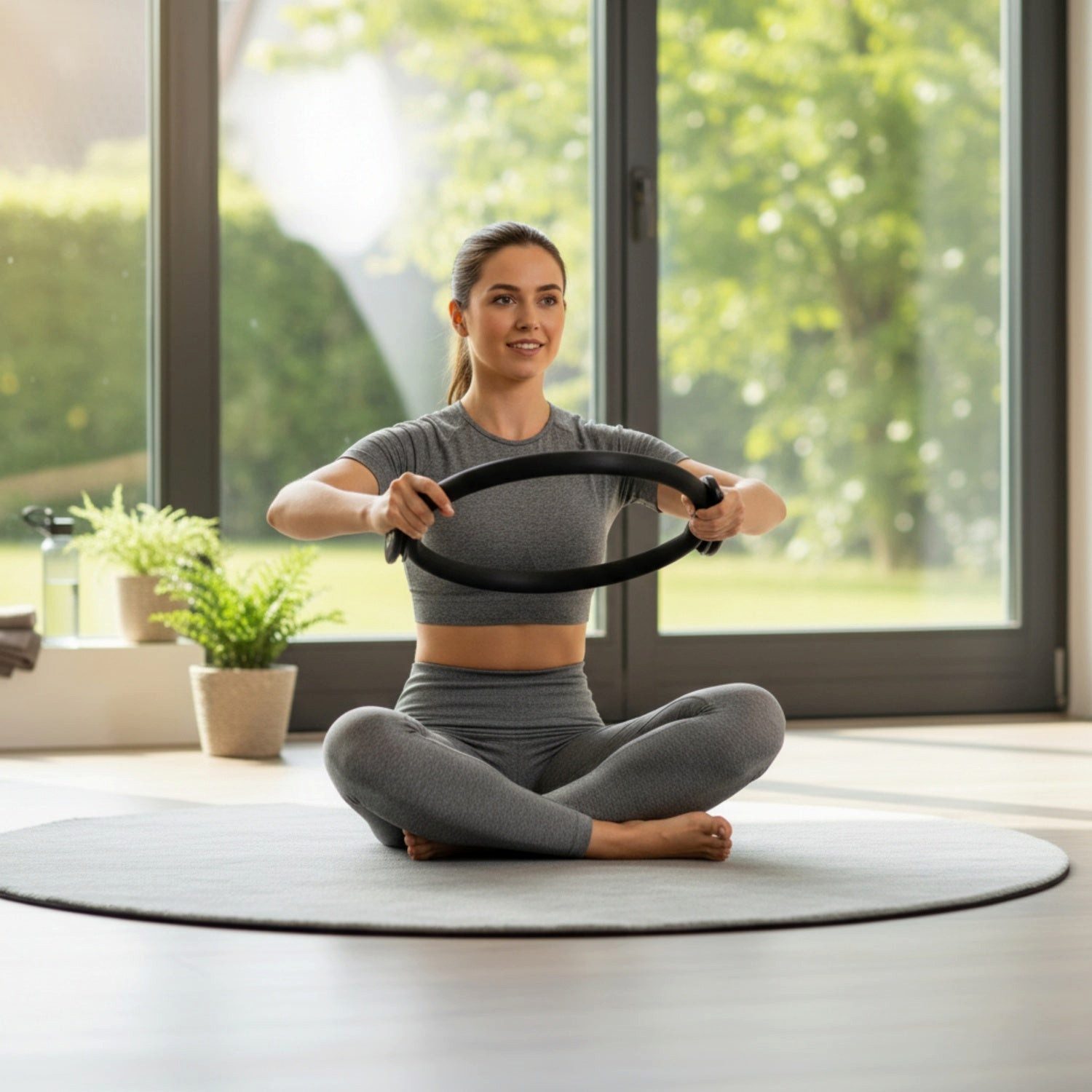 VirtuFit Yoga-Ring VirtuFit Pilates Ring Yoga-Ring mit Griffen für Beine, Arme und Rücken