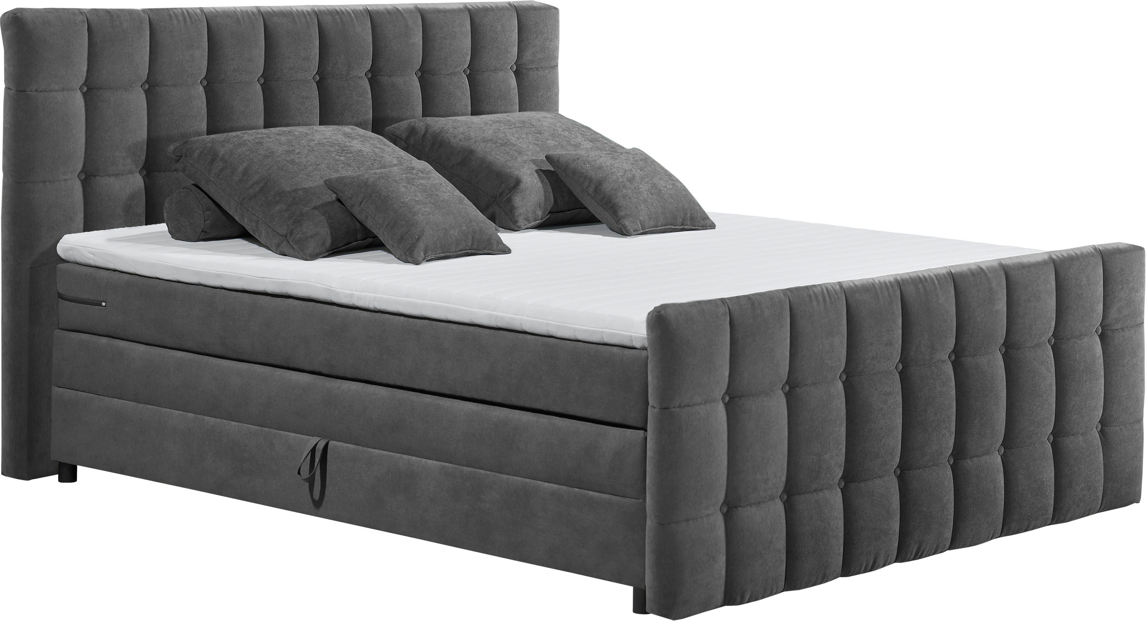 ED EXCITING DESIGN Boxspringbett Mendoza, inkl. Bettkasten, erhältlich in den Breiten 160cm & 180cm