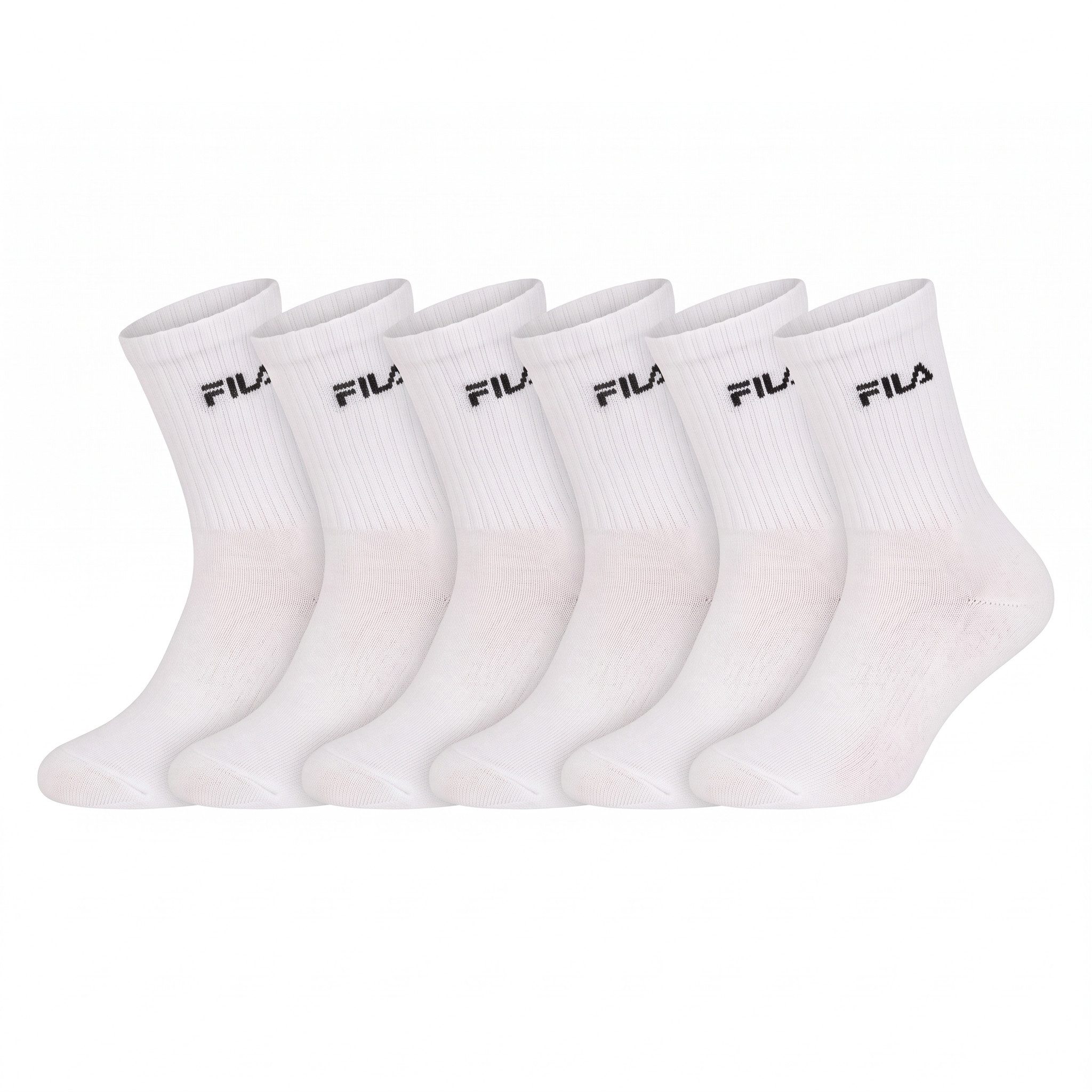 Fila Socken JUNIOR UNISEX NORMAL PLAIN SOCKS (6 Paar) breites Rippenbündchen, Cotton-Mix, Unisex