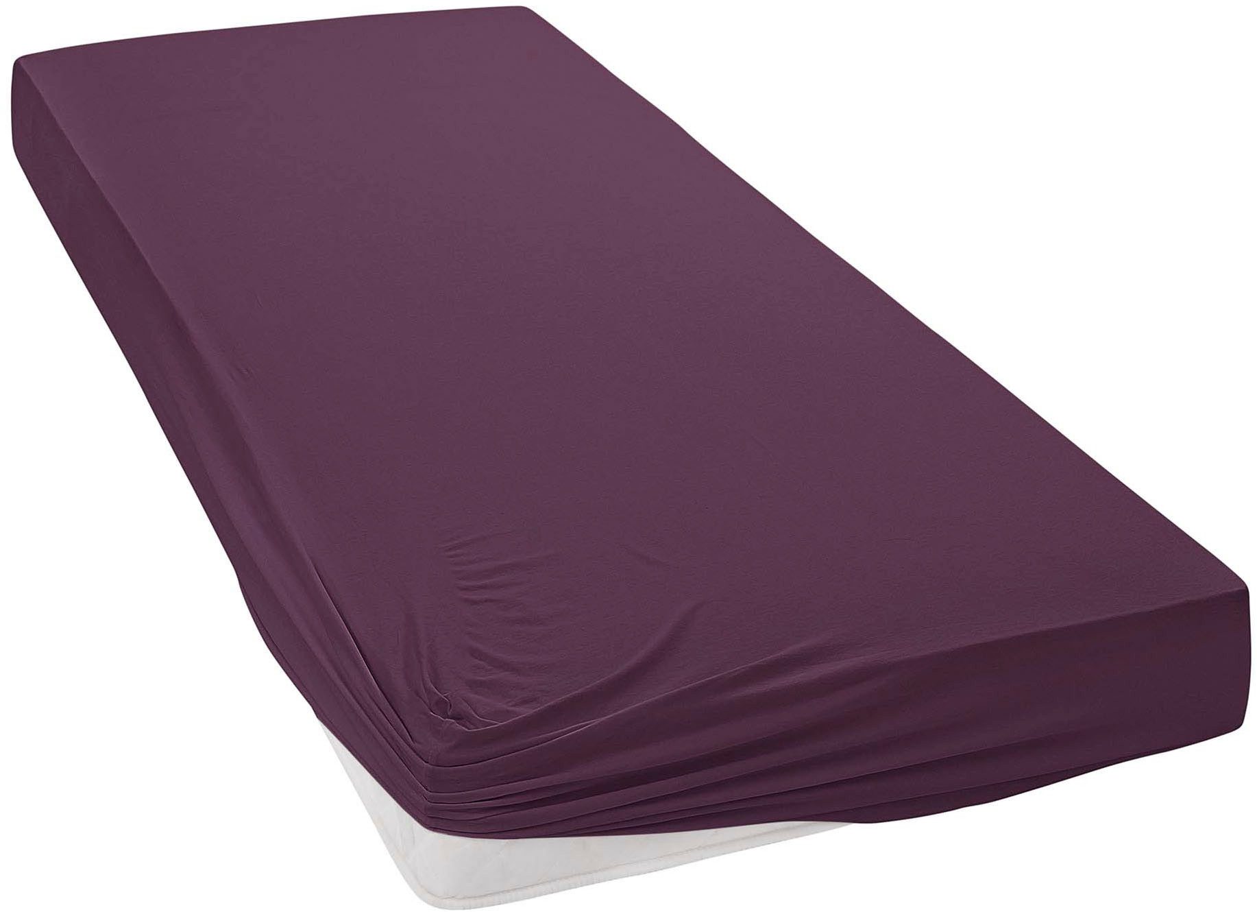 Janine Spannbettlaken ELASTIC 5002, Jersey-Elasthan, Gummizug: rundum, (1 Stück), für Matratzen bis 35 cm Höhe, 95% Baumwolle, hochwertig, langlebig