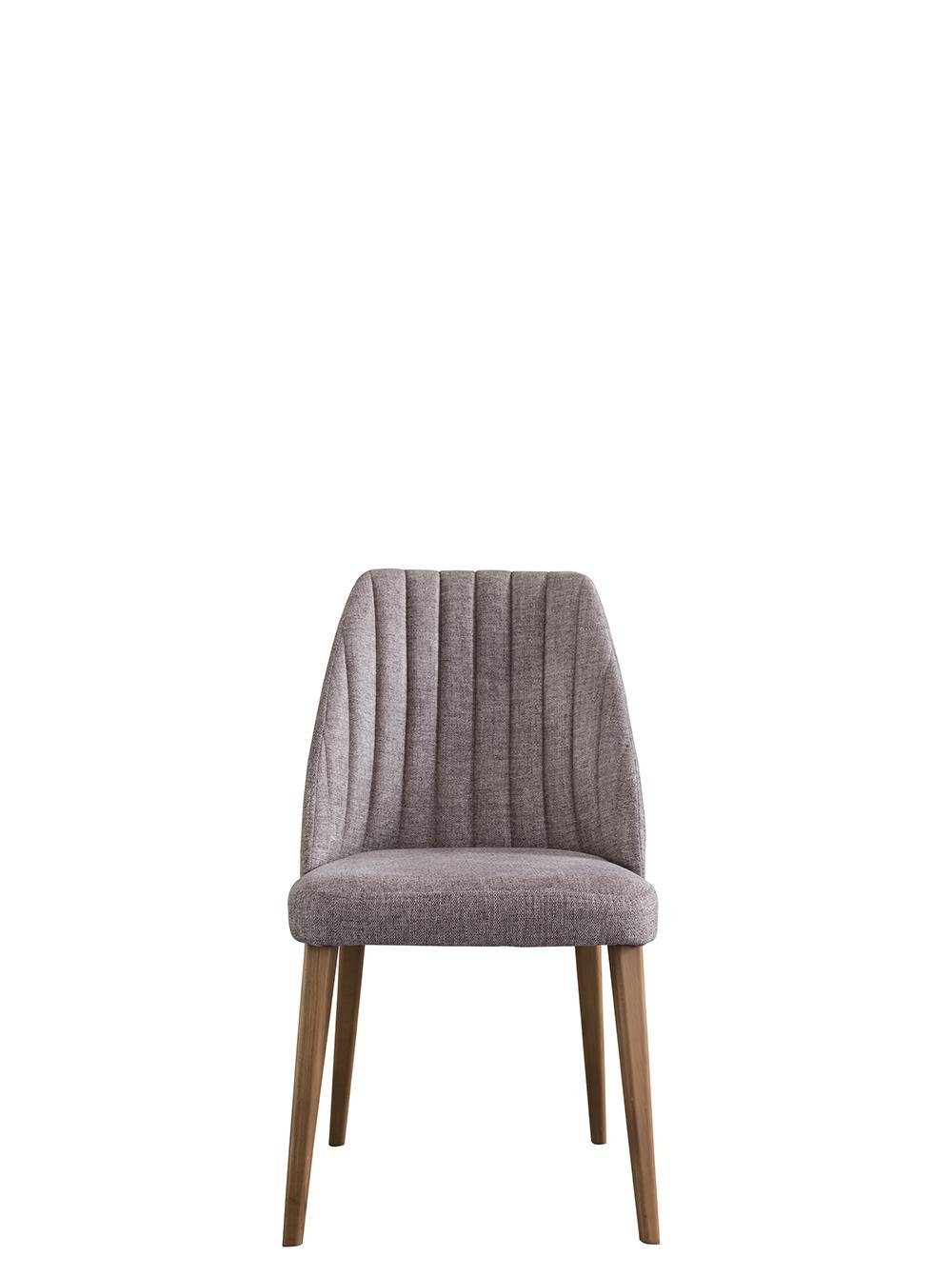 Design Europa Moderne Stuhl in JVmoebel (1 Einrichtung Möbel Esszimmerstuhl Neu Grau Made St), Esszimmer