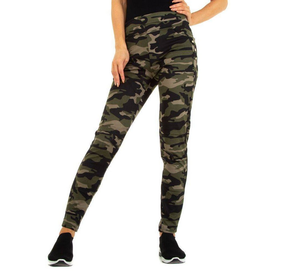 Ital Design Röhrenhose Damen Freizeit Camouflage Stretch Skinny Hose in Grün › grün  - Onlineshop OTTO