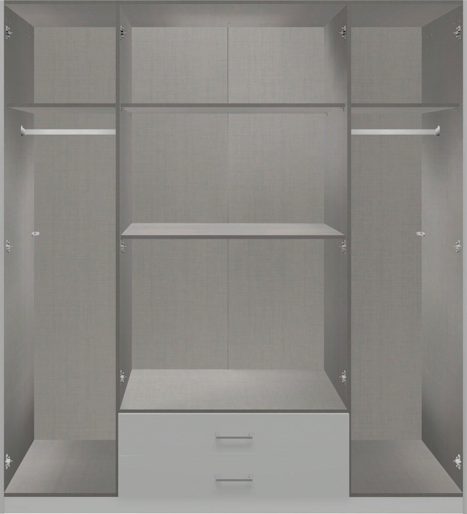 Wimex Drehtürenschrank Soest mit Farbglas-Tür, wahlweise 135 oder 180cm breit – Bild 3 von 5
