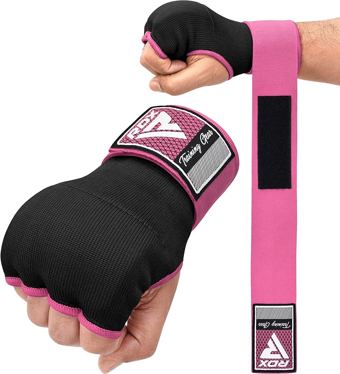 RDX Sports Boxhandschuhe RDX Boxen elastische Innenhandschuhe, MMA, Boxbandagen, Handschuhe PINK