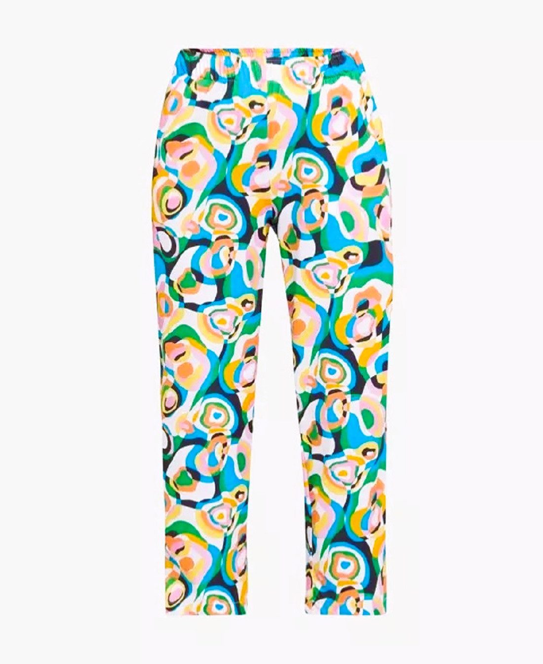 0039 Italy Taillenhose 0039 Italy Damen Hosen, 0039 Italy Damen Dilana Sommer Hose Elastischen Bund, Mehrfarbig