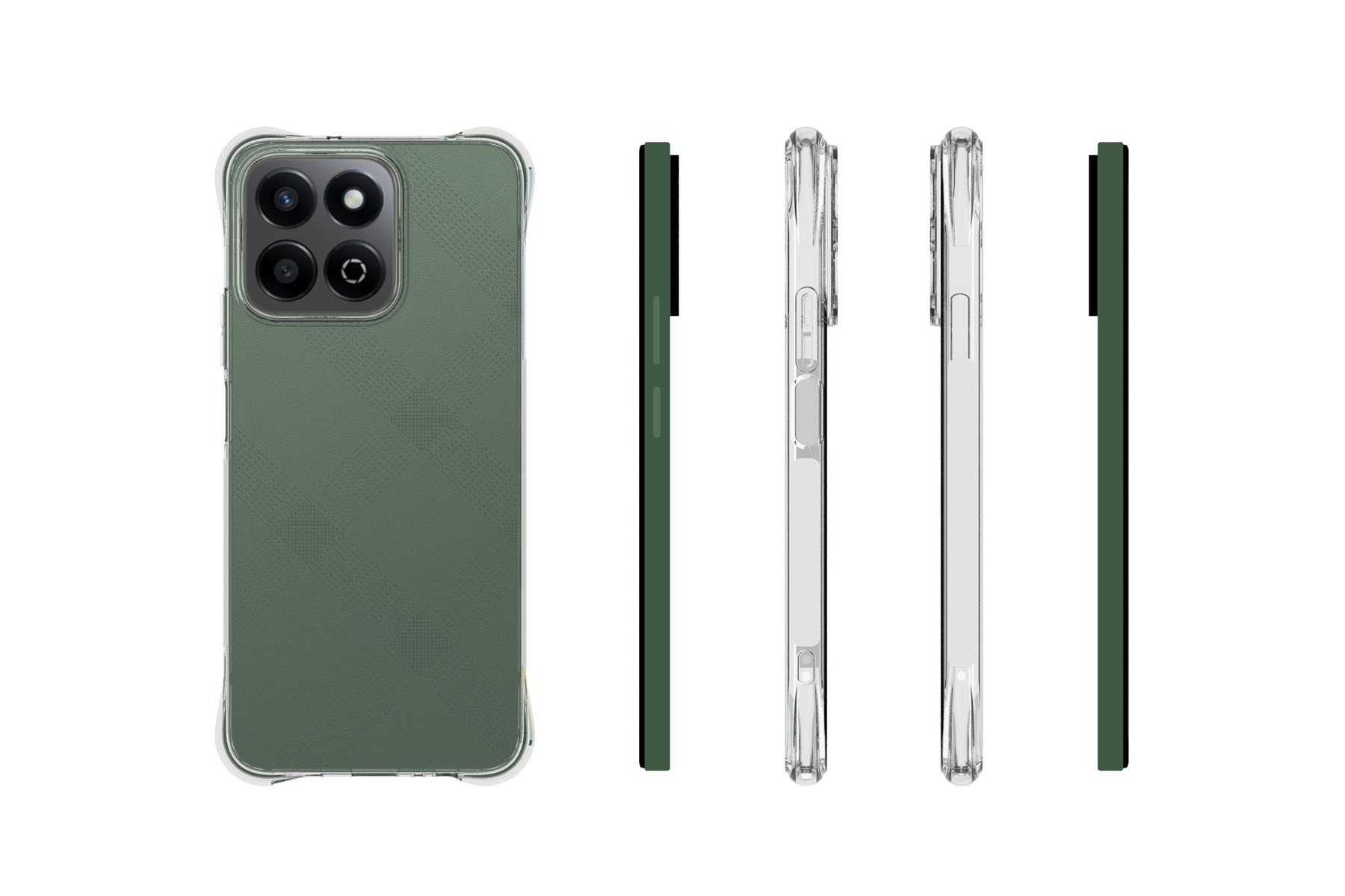 mtb more energy Smartphone-Hülle Clear Armor Case für Honor 200 Smart 5G, Transparente TPU Schutzhülle Case Backcover mit Anti-Shock Verstärkung – Bild 2 von 5