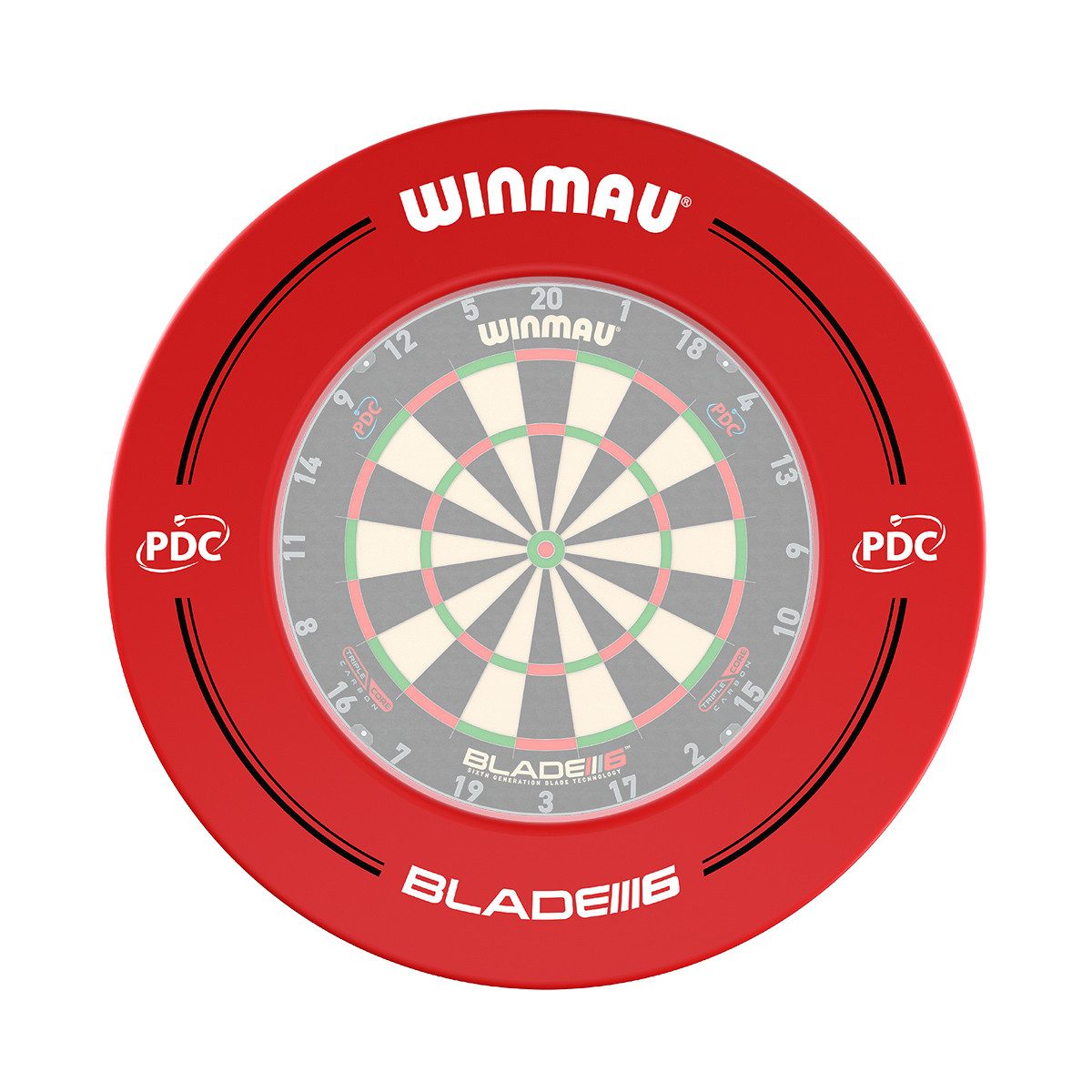 Winmau Dart-Wandschutz Surround PDC red 4456, Dartscheibe Dart Scheibe Darts