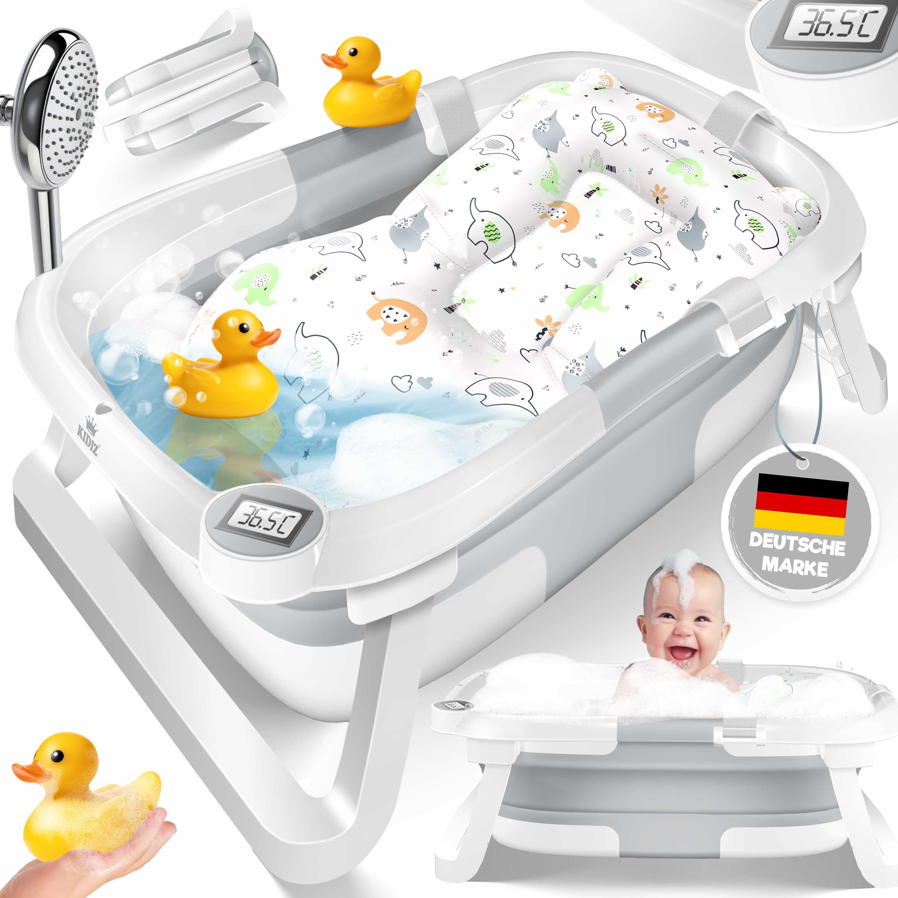 KIDIZ Babybadewanne, Baby Badewanne für Neugeborene Kleinkinder 0-12 Monate Babywanne