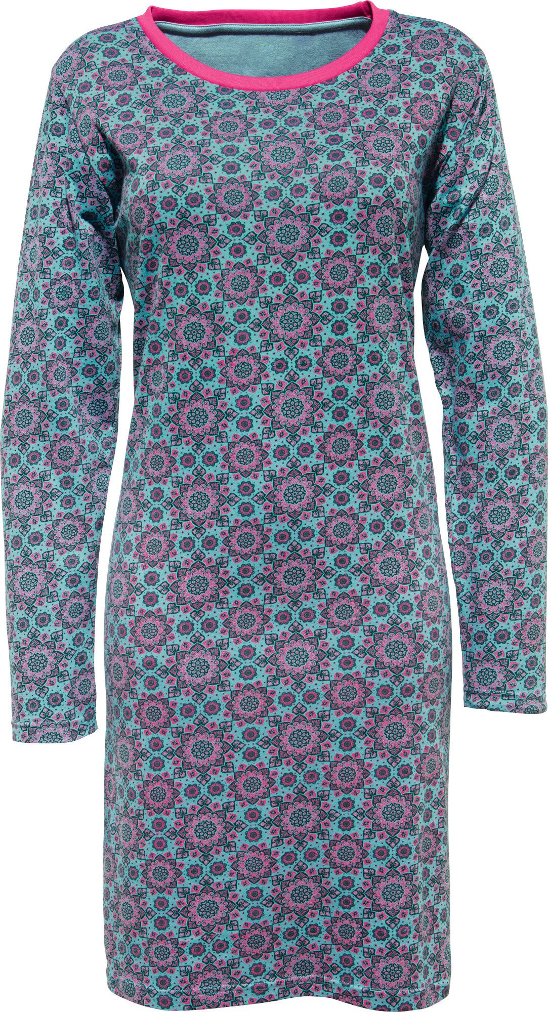 REDBEST Nachthemd Damen-Nachthemd Single-Jersey gemustert günstig online kaufen