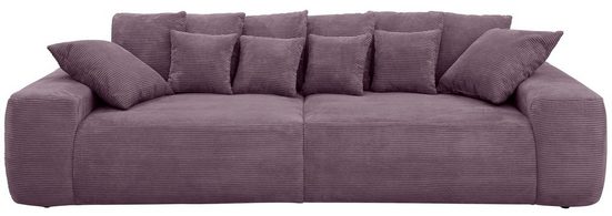 HOME AFFAIRE Big-Sofa GLAMOUR, Boxspringfederung Cord Purple