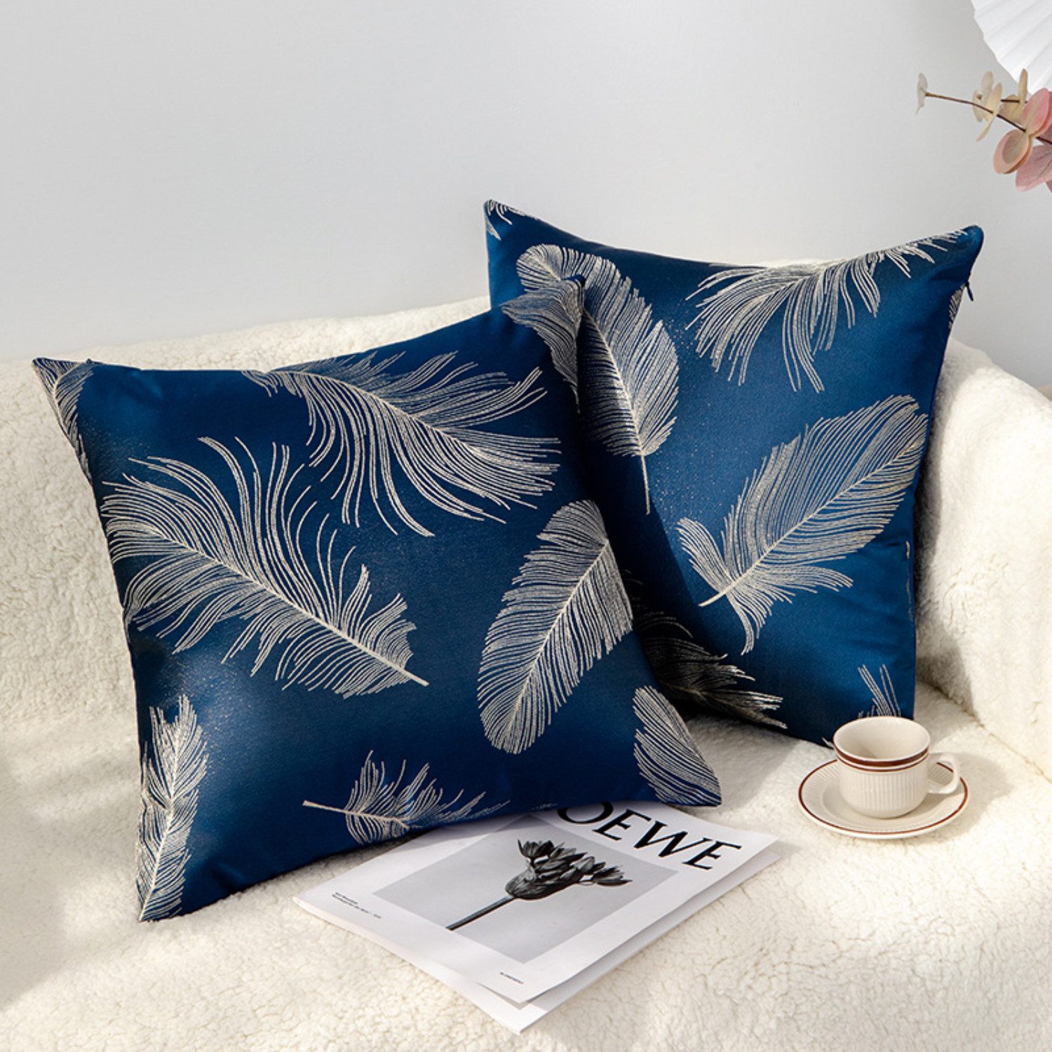 BYSURE Kissenbezug, (2 Stück), Dreidimensionaler Jacquard-Sofakissenbezug günstig online kaufen