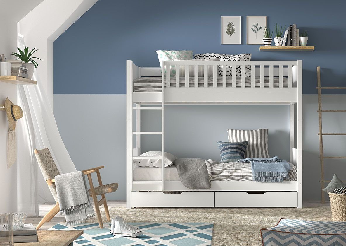 Vipack Etagenbett "Scott, Kiefer massiv, stabil gebaut, Made in Europe, Lan günstig online kaufen