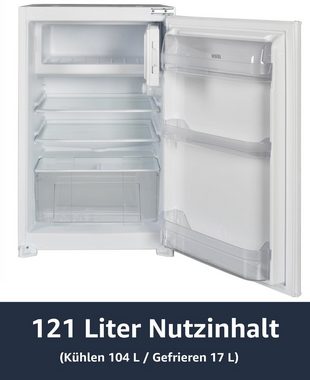 VESTEL Einbaukühlschrank VEKF2115, 87.5 cm hoch, 54 cm breit, Mit Gefrierfach (Nische/Höhe 88), Schlepptür, 121 L Gesamt-Nutzinhalt