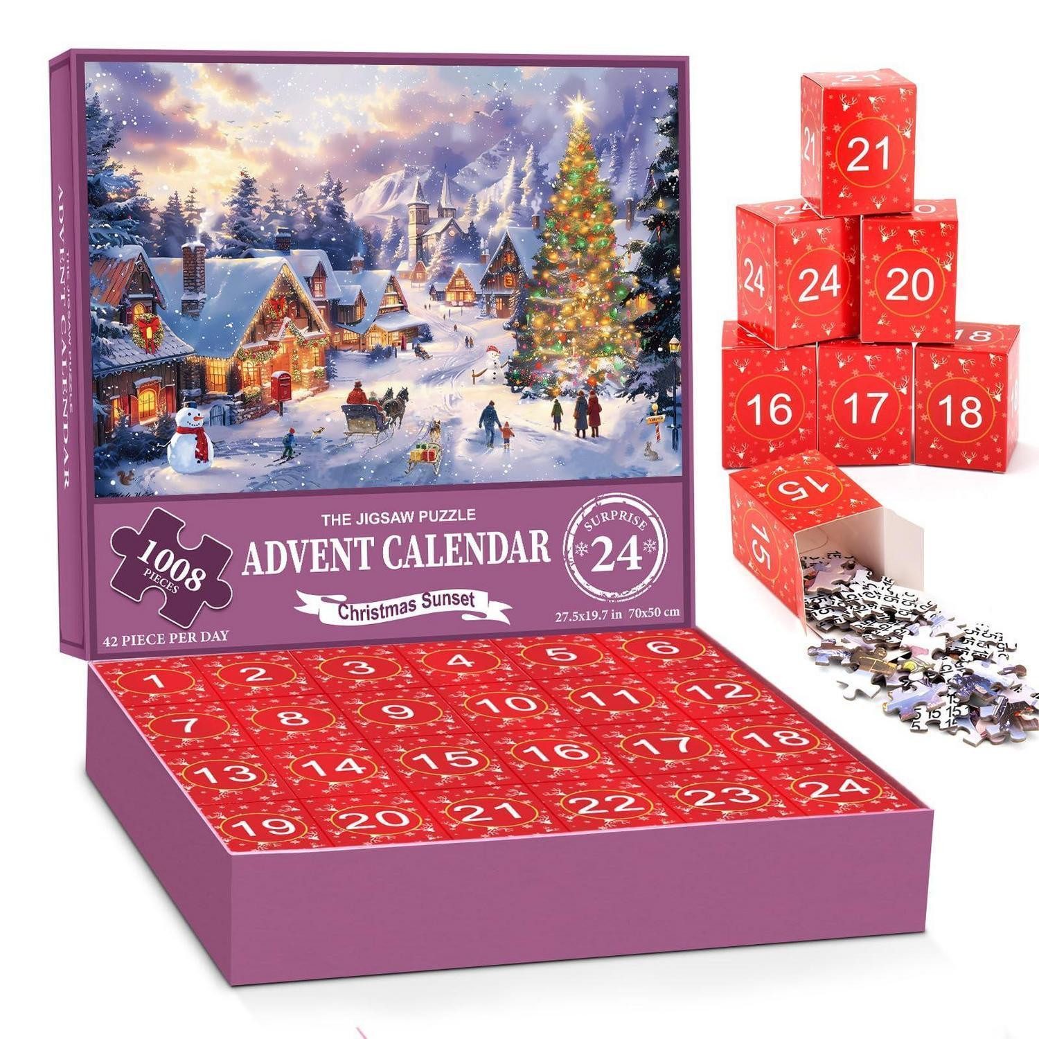 LuxusKollektion Adventskalender Adventskalender 2026 Puzzle 24 Tage Weihnachtskalender