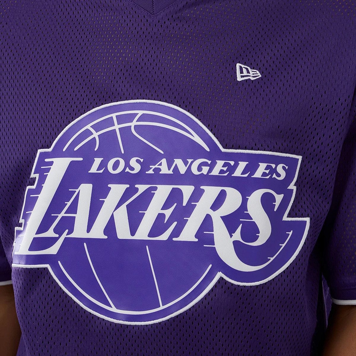 New Era T-Shirt Mesh Oversized NBA Los Angeles Lakers Logo