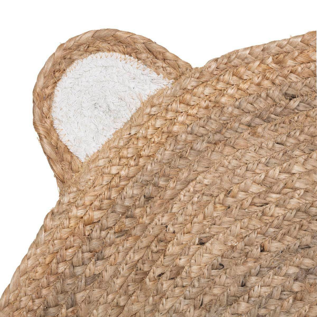 Atmosphera Créateur d'intérieur Kinderteppich Jute Teppich Bär für Kinderzimmer, Ø 100 cm, rund – Bild 2 von 2