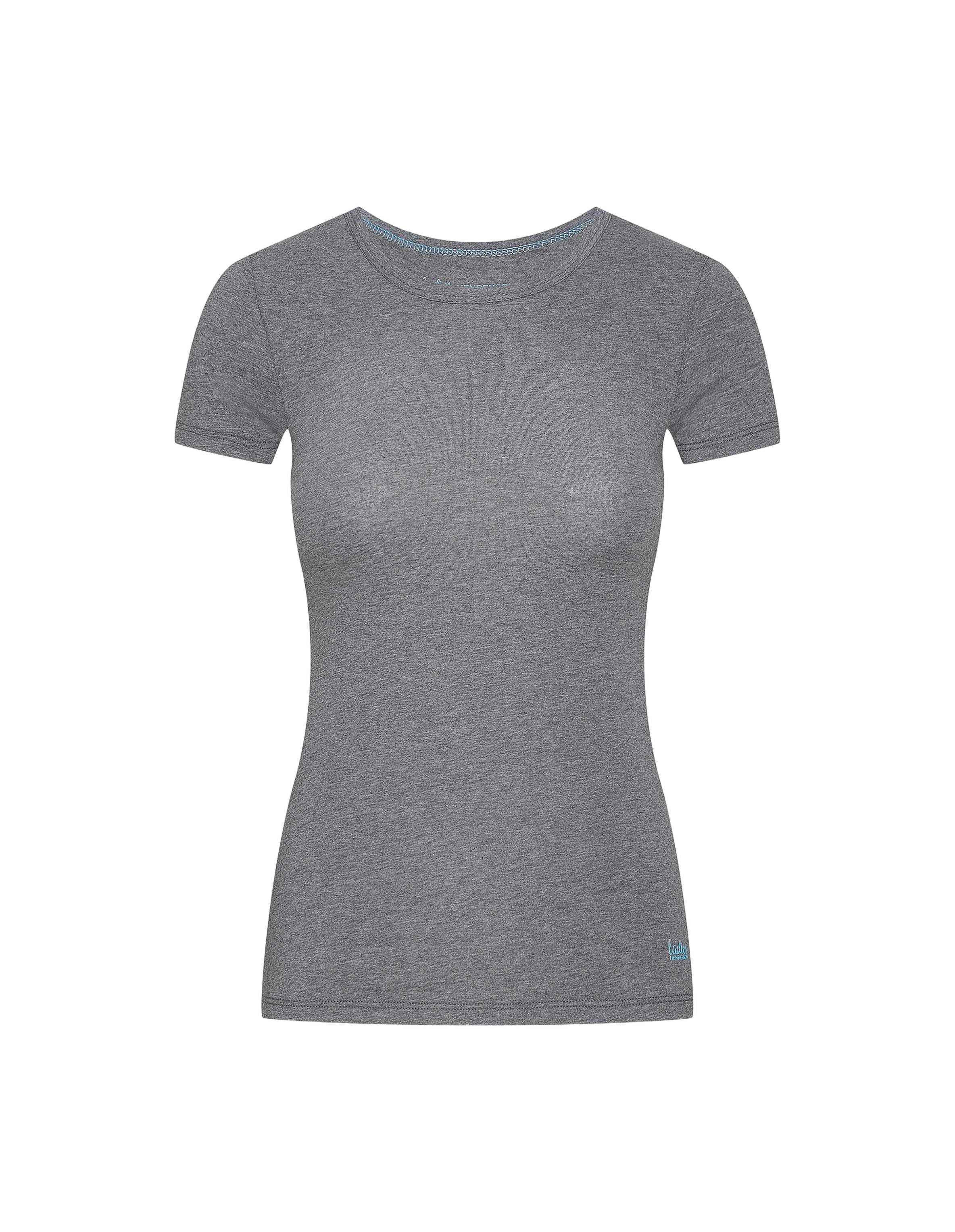 Henderson T-Shirt Slim-Fit-Basic-T-Shirt aus Baumwollstretch, Blue Line