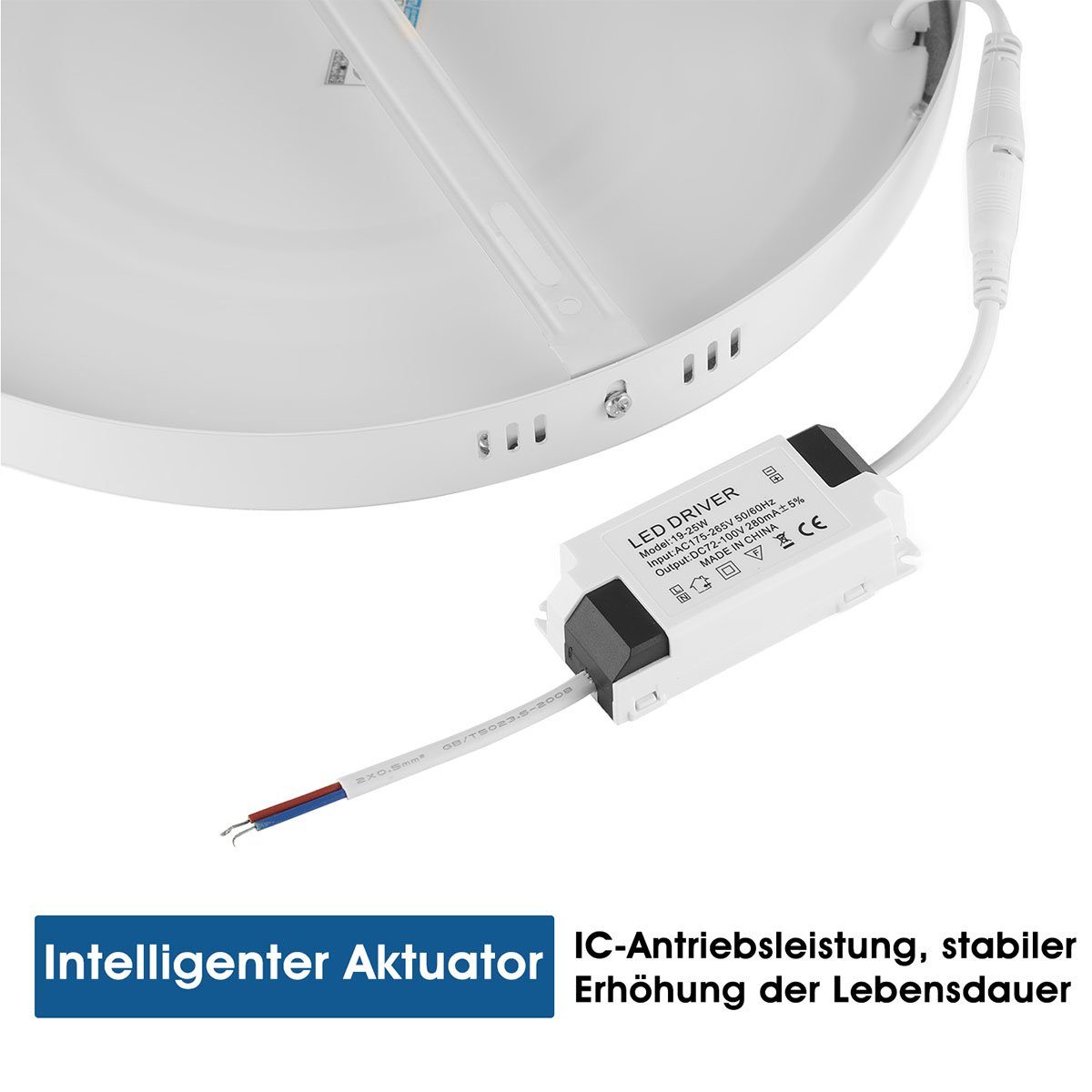 integriert LED Strahler oyajia 22 W fest Deckenlampe 6W-24W, 18 LED Aufputz Deckenleuchte Lampe Leuchte / cm Tageslicht Lampe