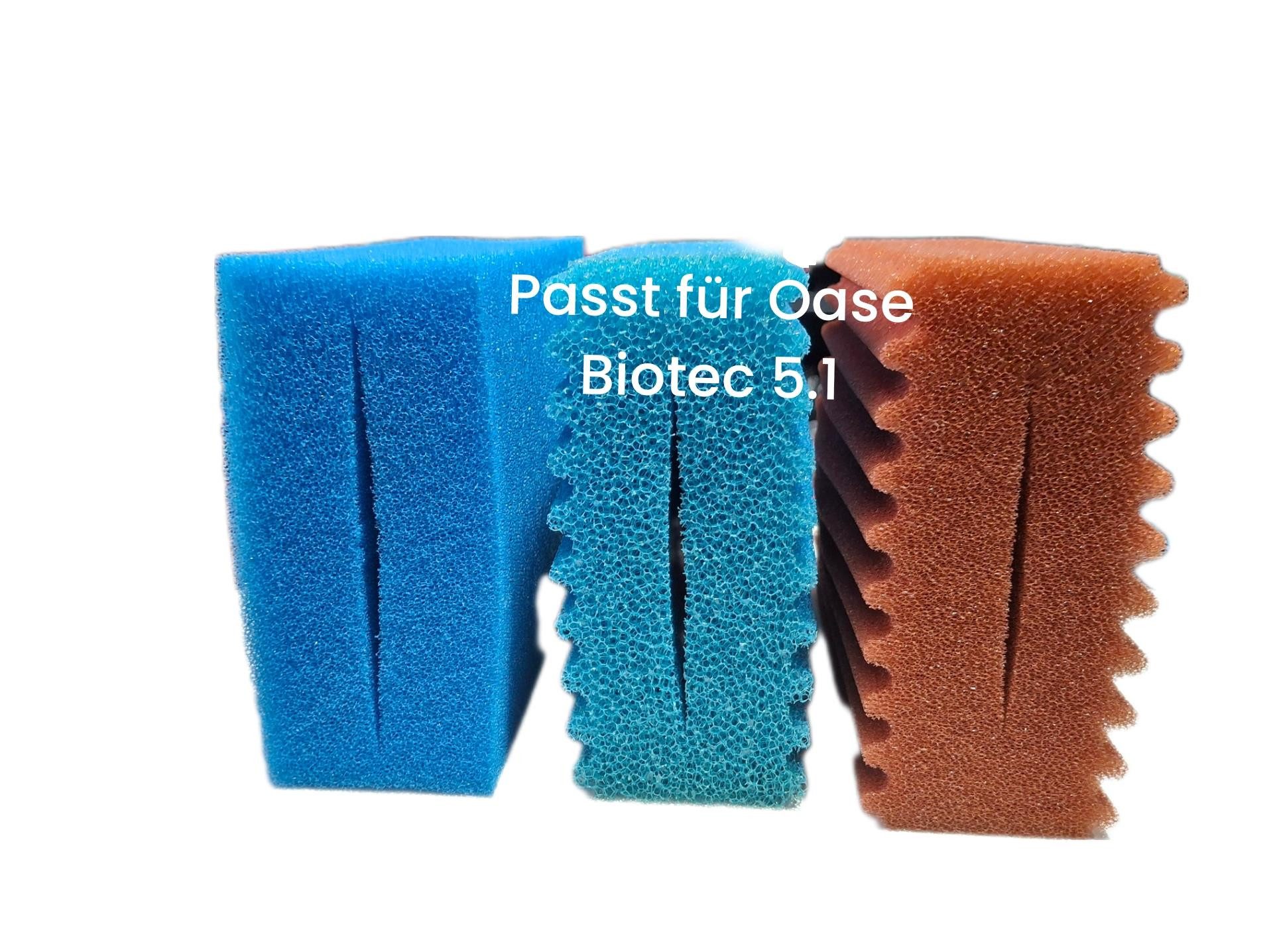Koi Herdecke Teichfilter Ersatzschwamm Set passend für Oase Biotec 5 .1 Teichfilter 1 x rot 2