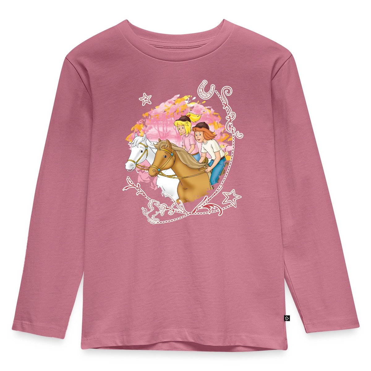 Spreadshirt T-Shirt Bibi Und Tina Wettreiten Im Wald Kinder Premium Langarmshirt (1-tlg)