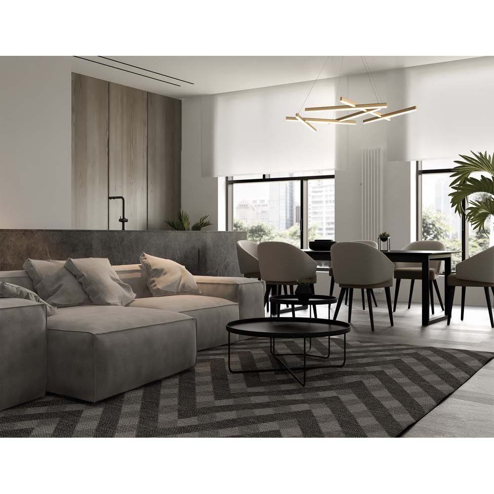 Maytoni LED-Hängeleuchte, LED-Leuchtmittel fest verbaut, Warmweiß, Pendelleuchte Pendellampe Hängeleuchte Wohnzimmerlampe mattgold LED H