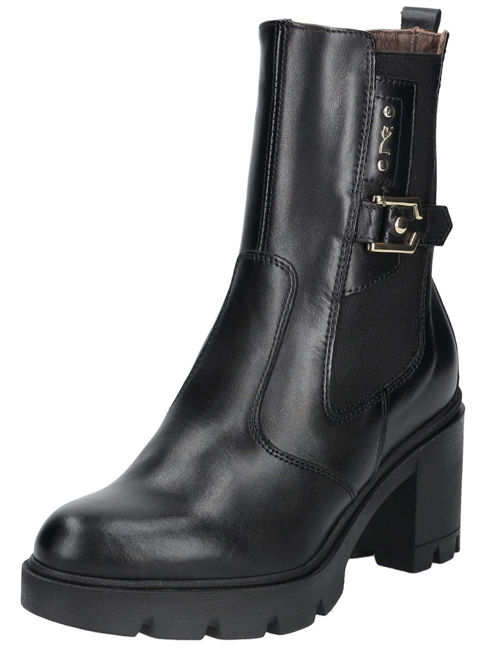 Stiefelette Leder/Textil Stiefelette