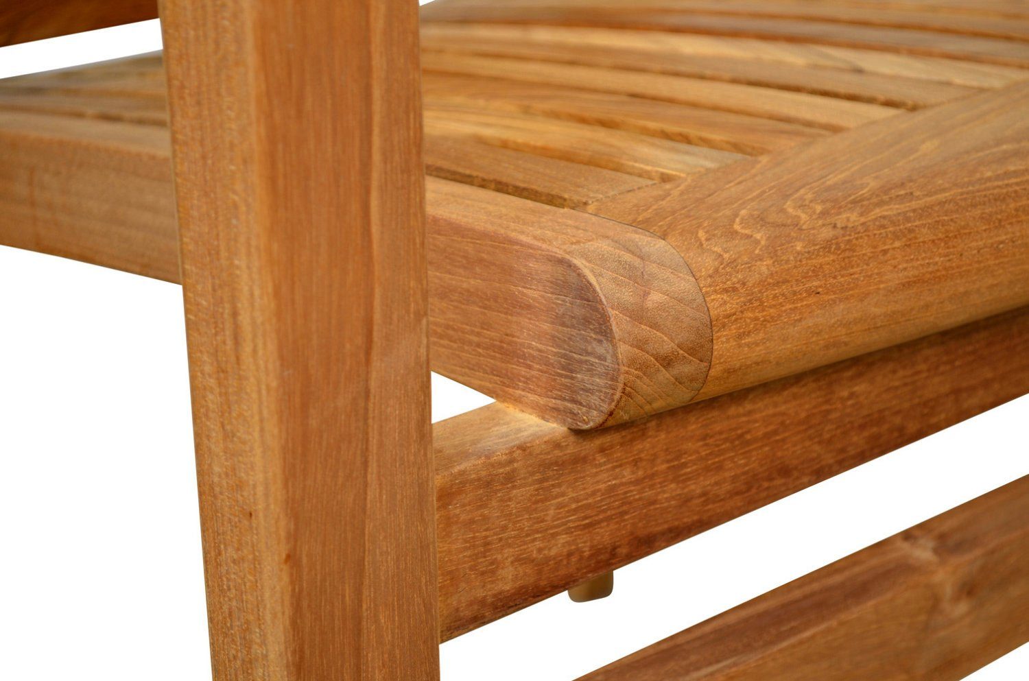 Kai Wiechmann Gartenstuhl Massiver Premium Teak Stapelsessel als wetterfester Holzsessel, ergonomisch geformter Teak Gartenstapelstuhl