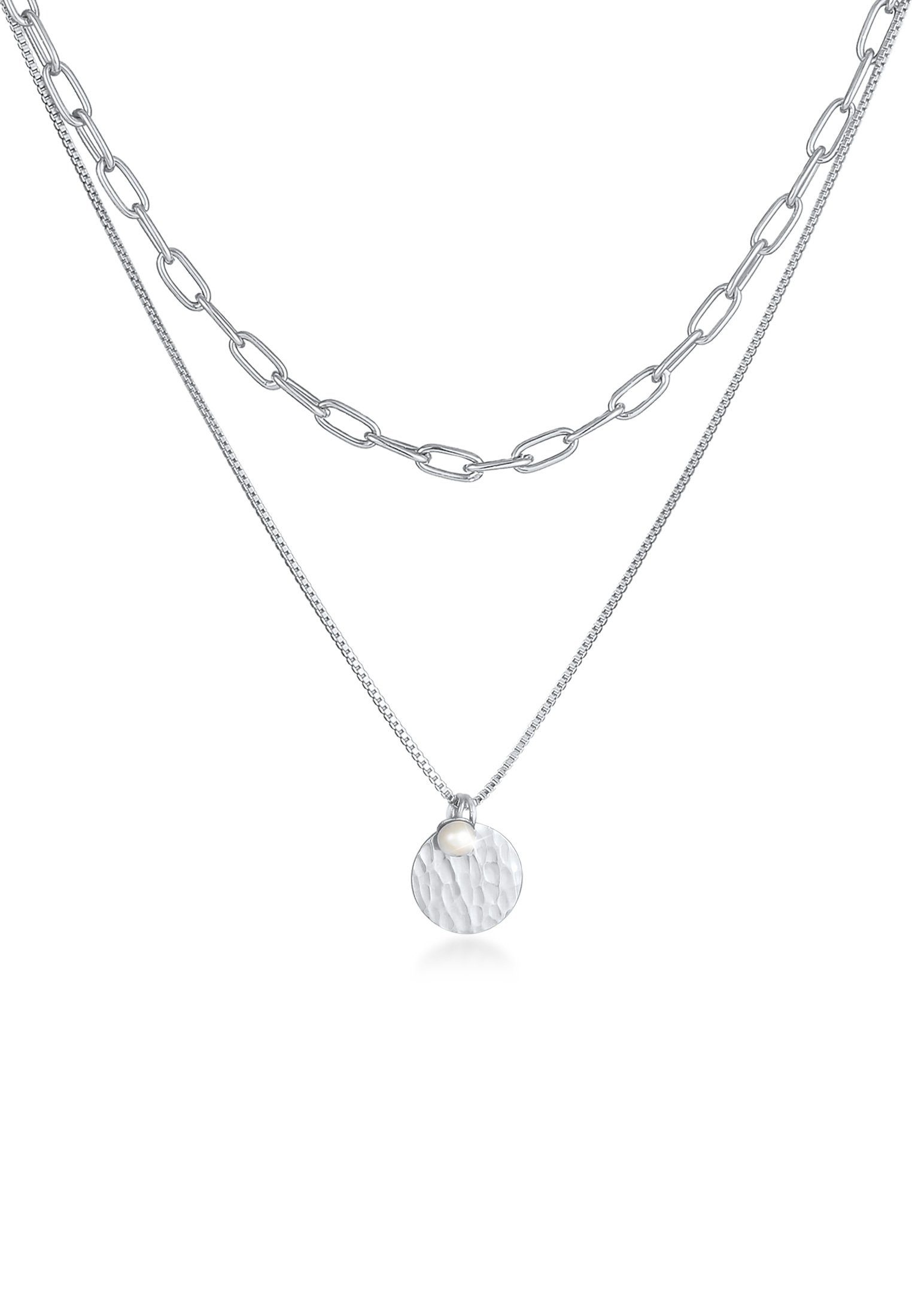 Elli Premium Gliederkette Layer Plättchen Layer günstig online kaufen