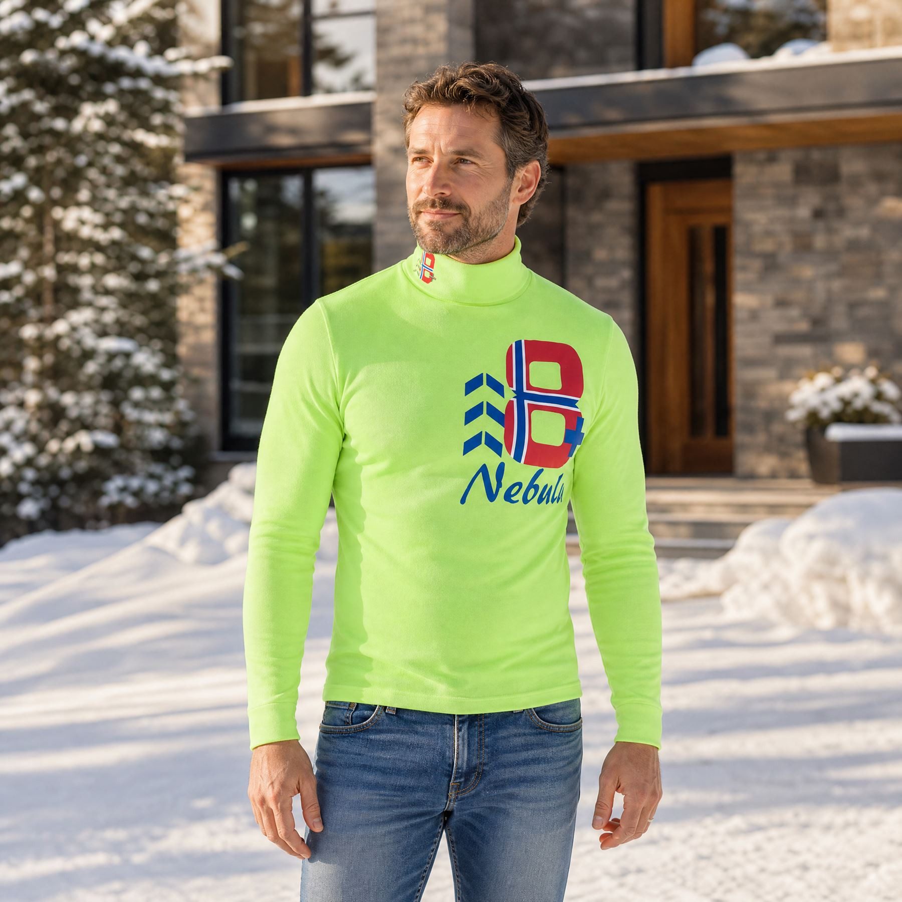 Nebulus Rollkragenpullover EMAN, P2420 - Herren, grün, L