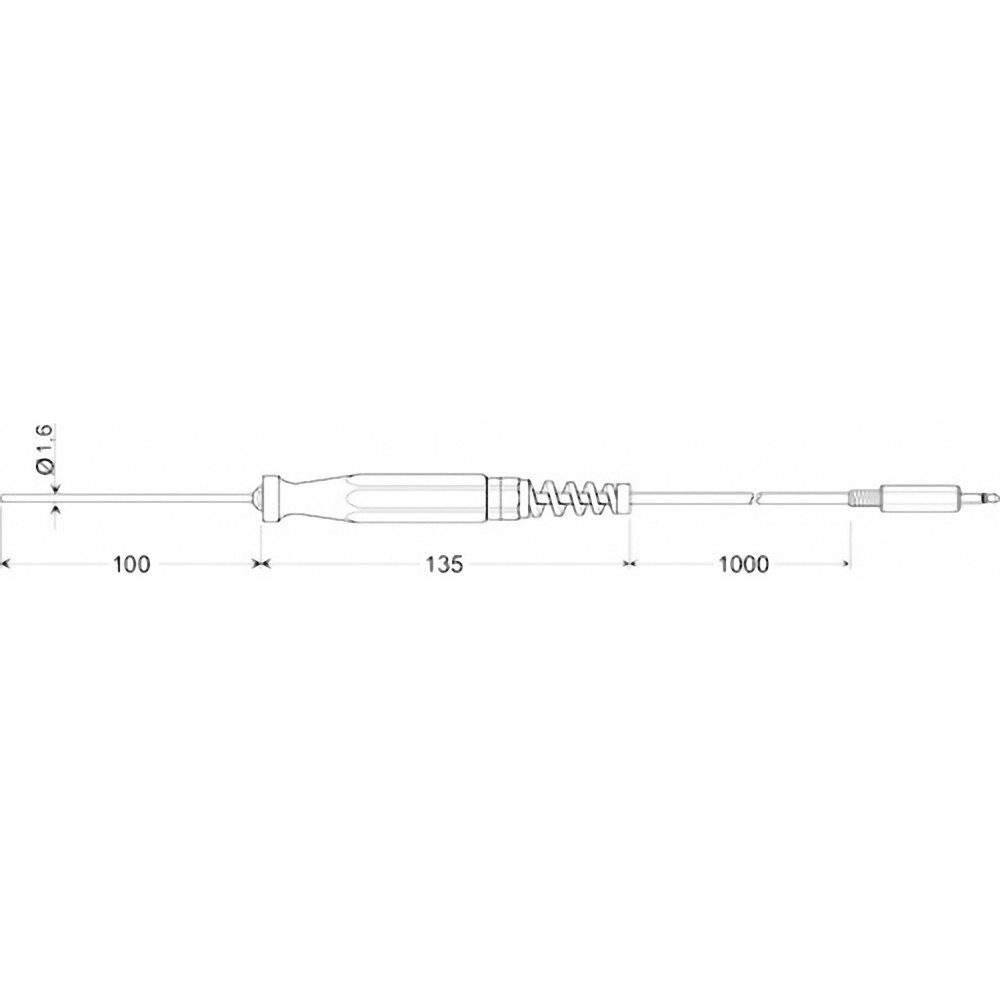 Thermodetektor Greisinger GTF 175/1.6 Tauchfühler -70 bis 200 °C Fühler-Typ Pt1000