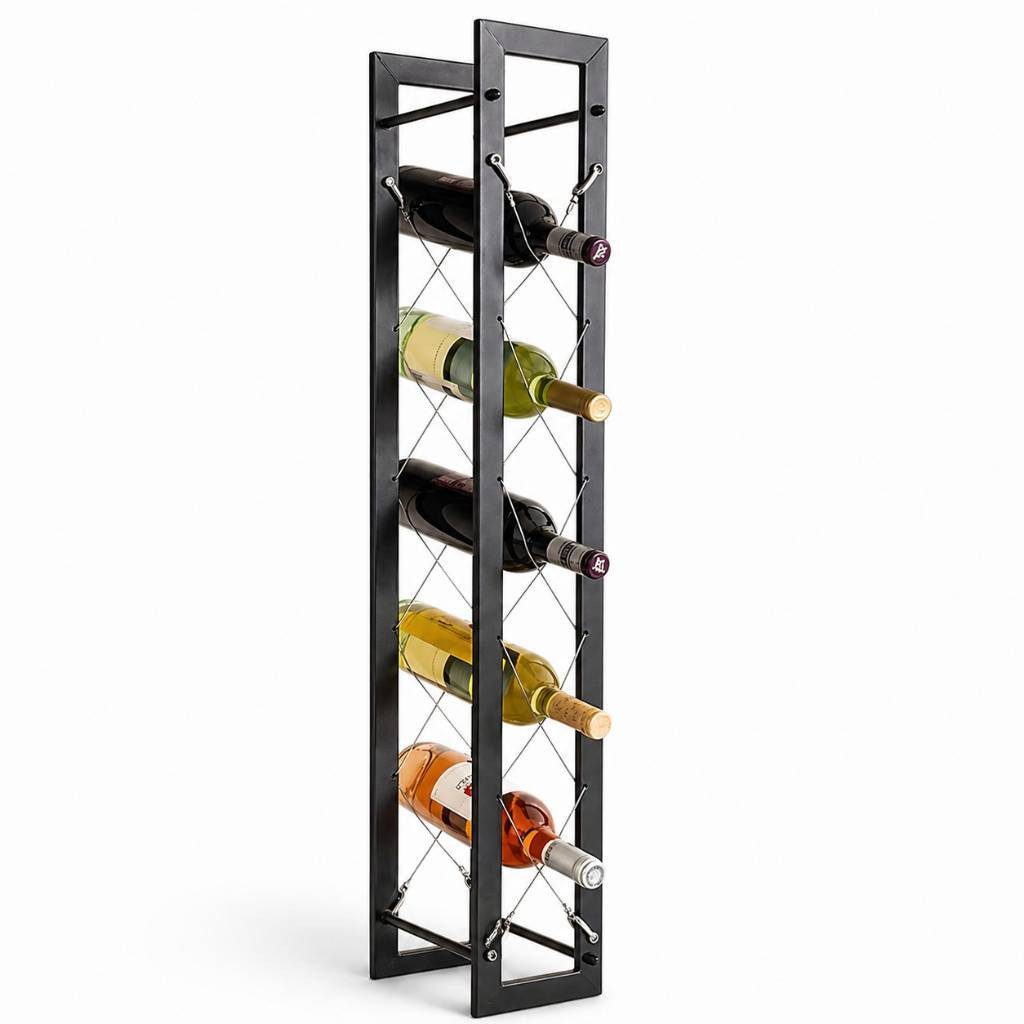 DanDiBo Weinregal Pit 100 cm aus Metall Flaschenständer Flaschenhalter Bar