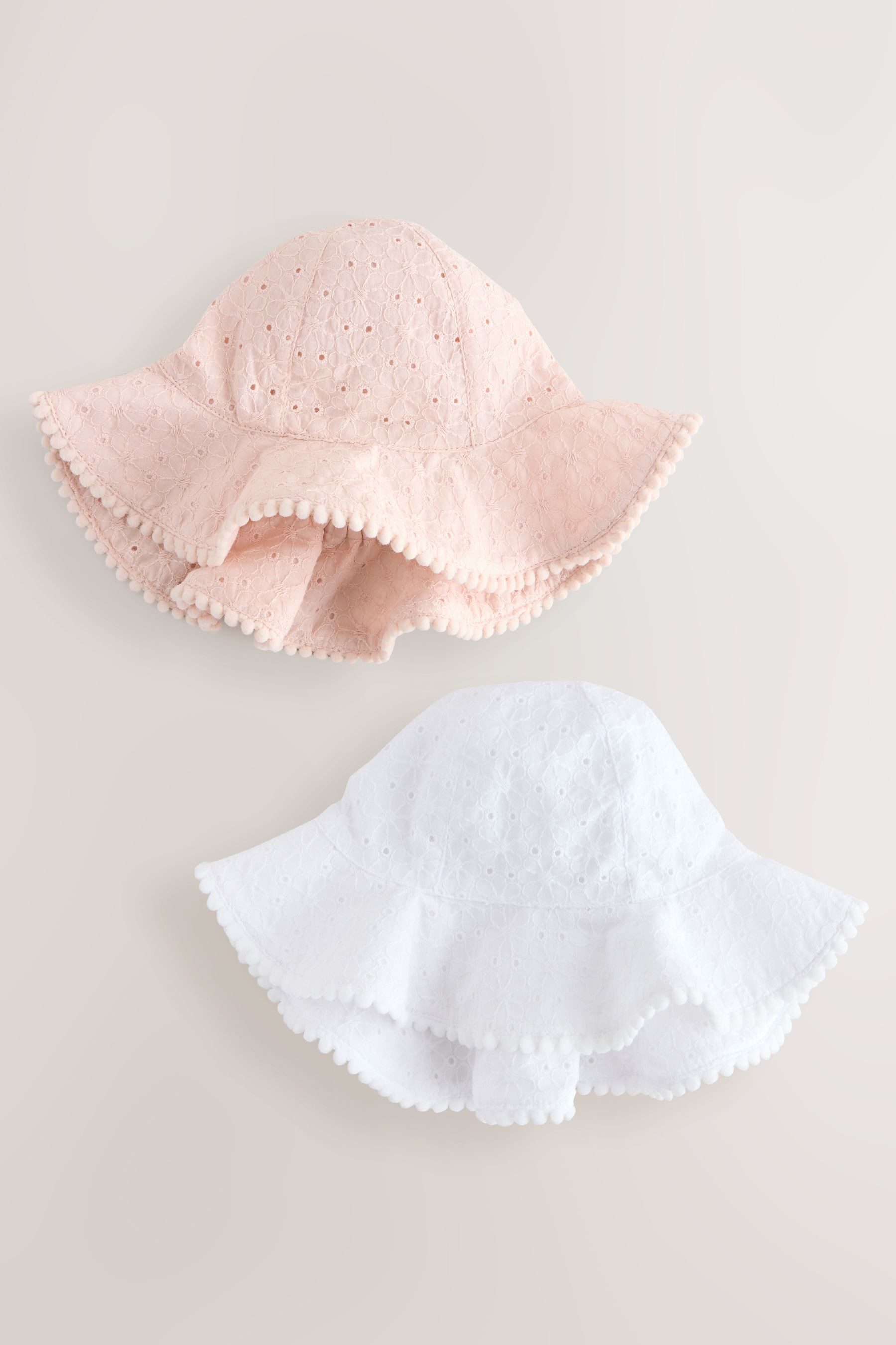 Next Fischerhut Baby Sommerhüte mit Lochstickerei, 2er-Pack (2-St)