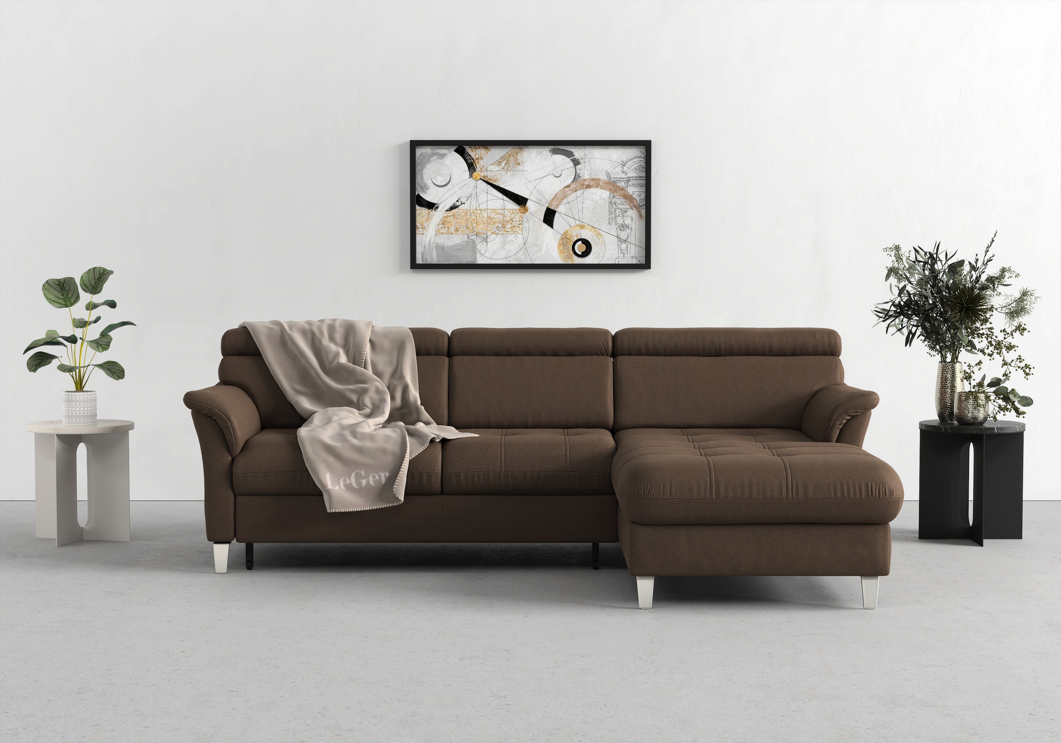 sit&more Ecksofa Marano L-Form, inklusive Kopfteilverstellung, optional Schlaffunktion & Bettkasten