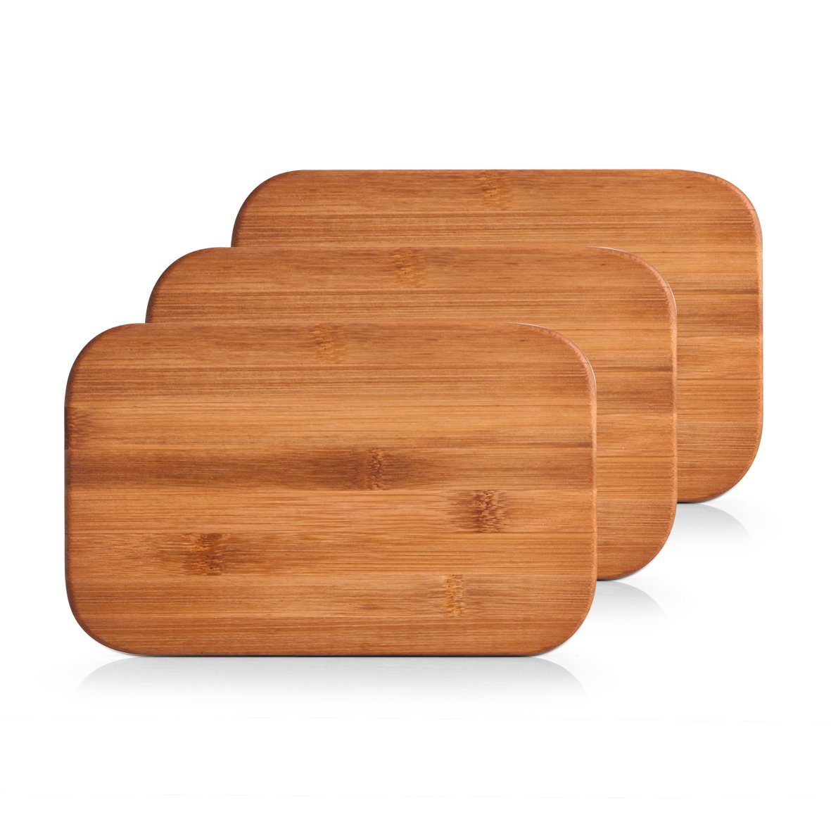 Zeller Present Schneidebrett chen, Bambus, 3-er Set, Bambus