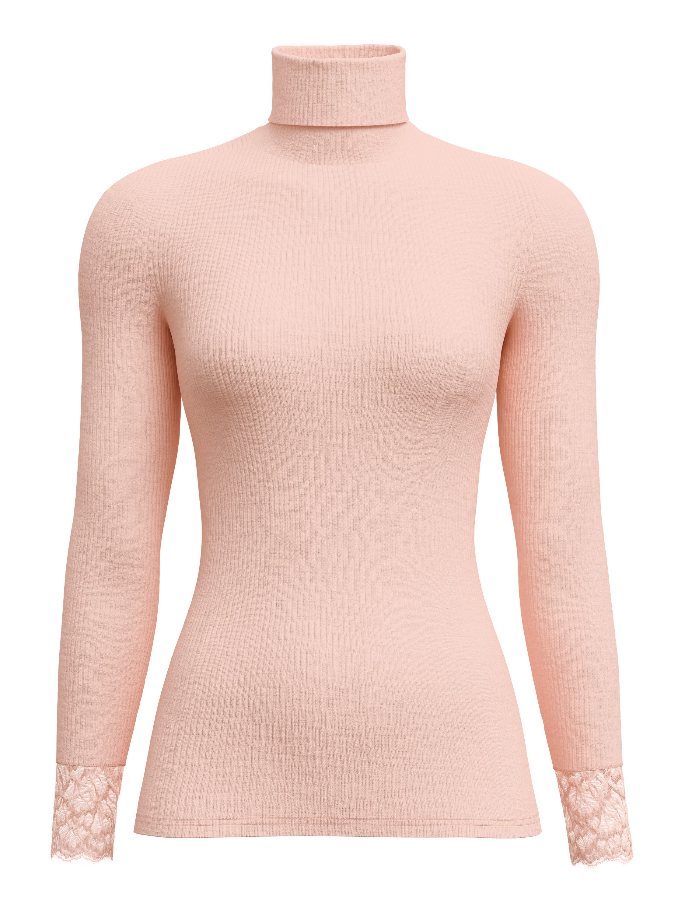 CALIDA Unterziehshirt Silky Wool Joy Damen (1-St) Rollkragen, aus Wolle-Seide, für sensible Haut, temperaturausgleichend