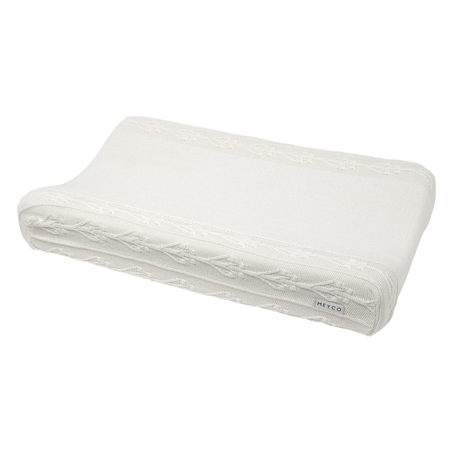 Meyco Baby Wickelauflagenbezug Romantic Flower Offwhite (100% Baumwolle, 1-tlg., 50x70cm), 50x70cm